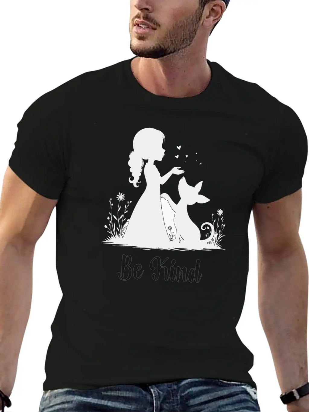 Be Kind – Spread Kindness, Positive Vibes, Compass Breathable Soft Cotton T-Shirt – Timeless Casual Look