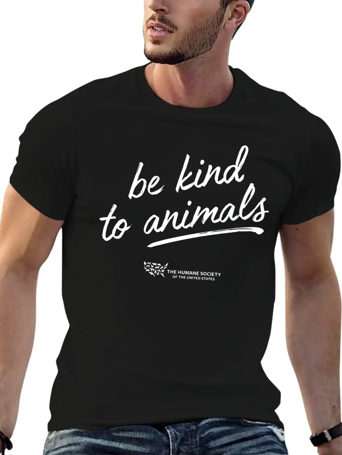 Be Kind To Animals Unisex Short Sleeve Soft Cotton T-Shirt – Casual Everyday Wear