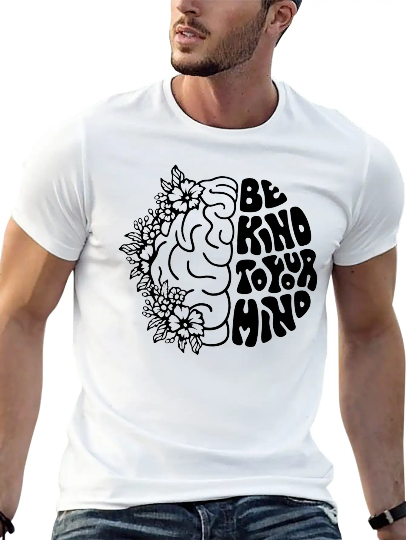 Be Kind To Your Mind Breathable Soft Cotton T-Shirt – Timeless Casual Look