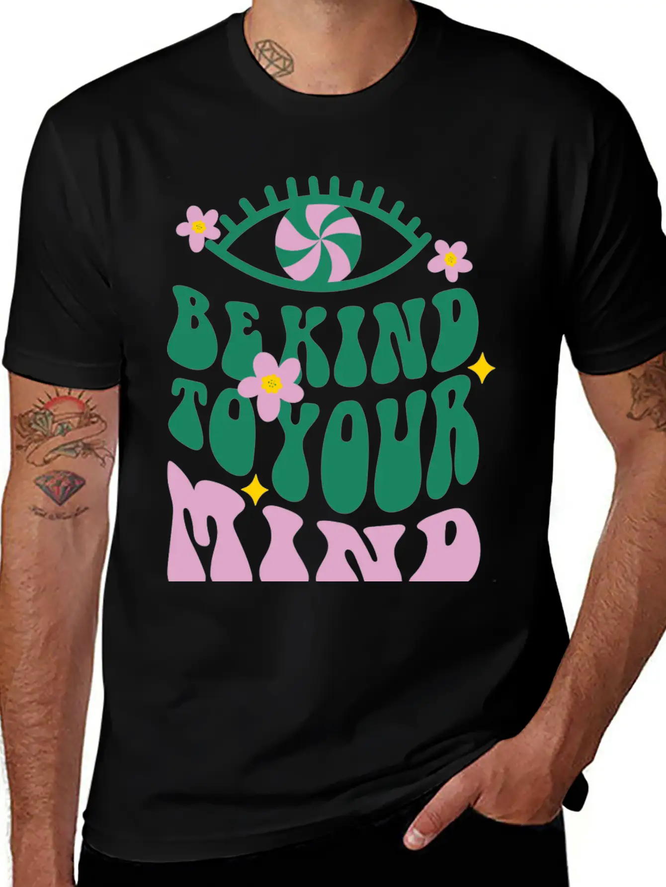 Be Kind To Your Mind - Vibrant Mental Health Affir Essential Cotton Tee For Daily Outfits – Unisex Style