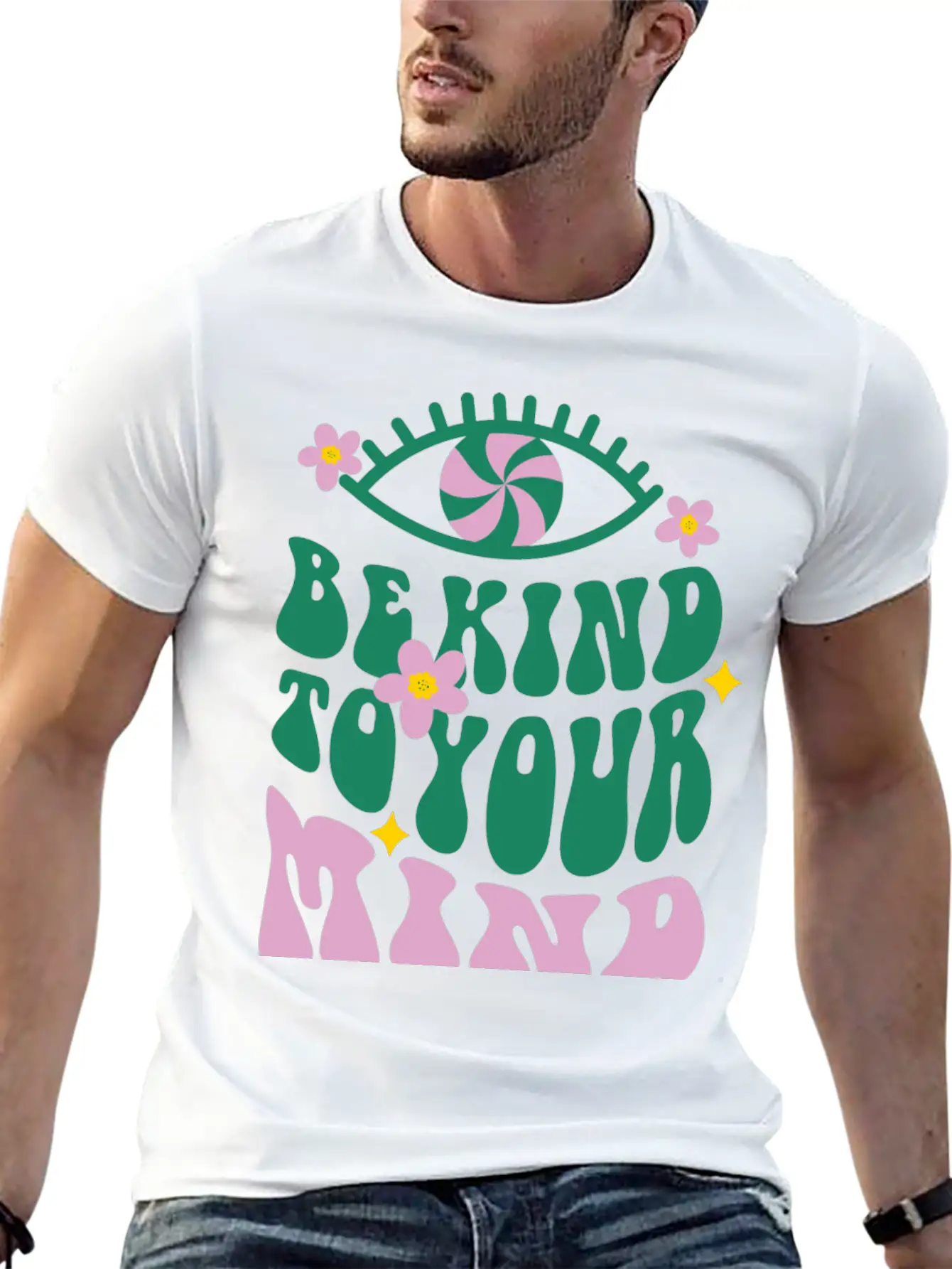 Be Kind To Your Mind - Vibrant Mental Health Affir Essential Cotton Tee For Daily Outfits – Unisex Style