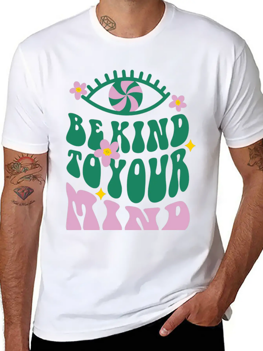 Be Kind To Your Mind - Vibrant Mental Health Affir Essential Cotton Tee For Daily Outfits – Unisex Style