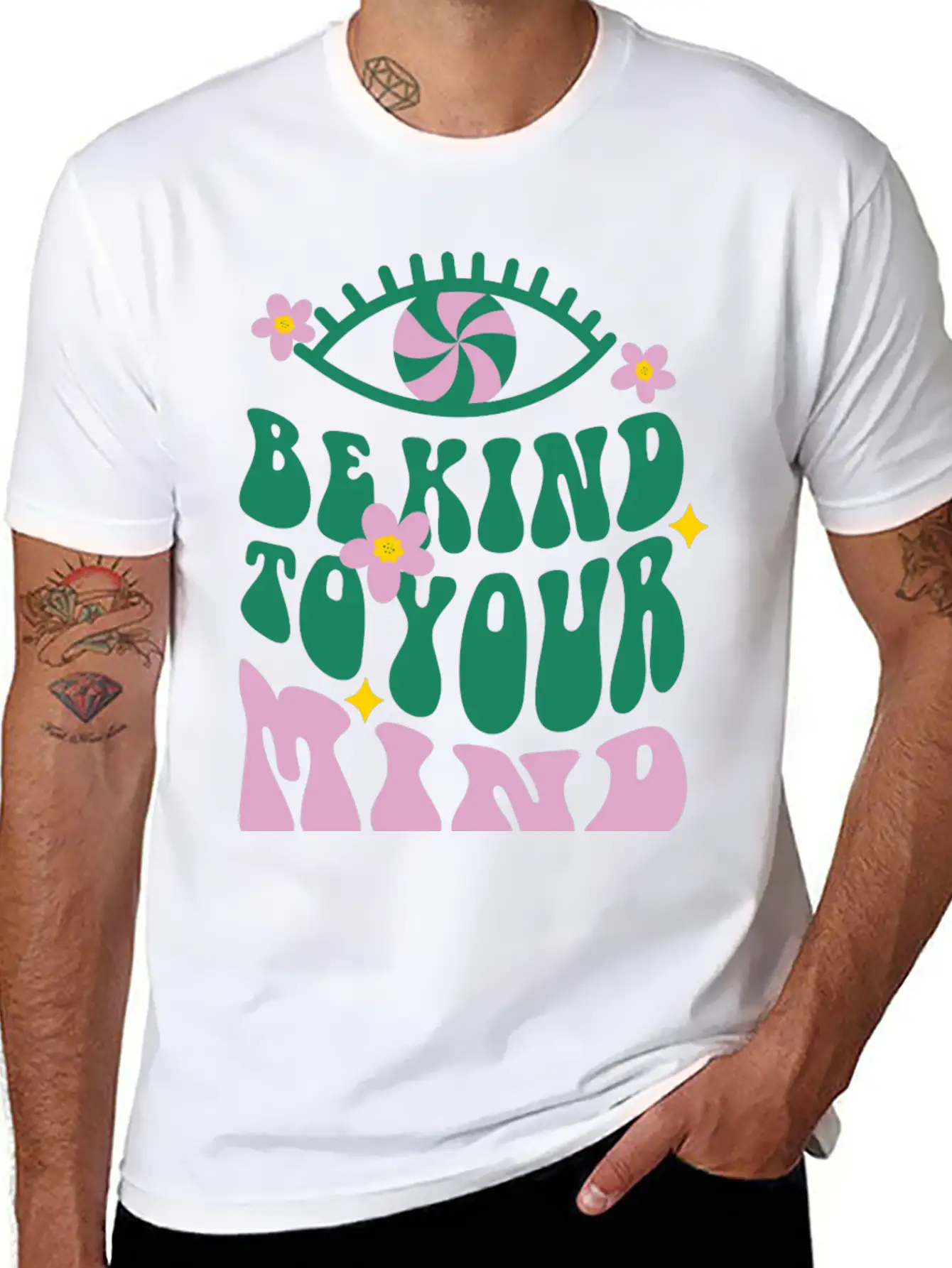Be Kind To Your Mind - Vibrant Mental Health Affir Essential Cotton Tee For Daily Outfits – Unisex Style
