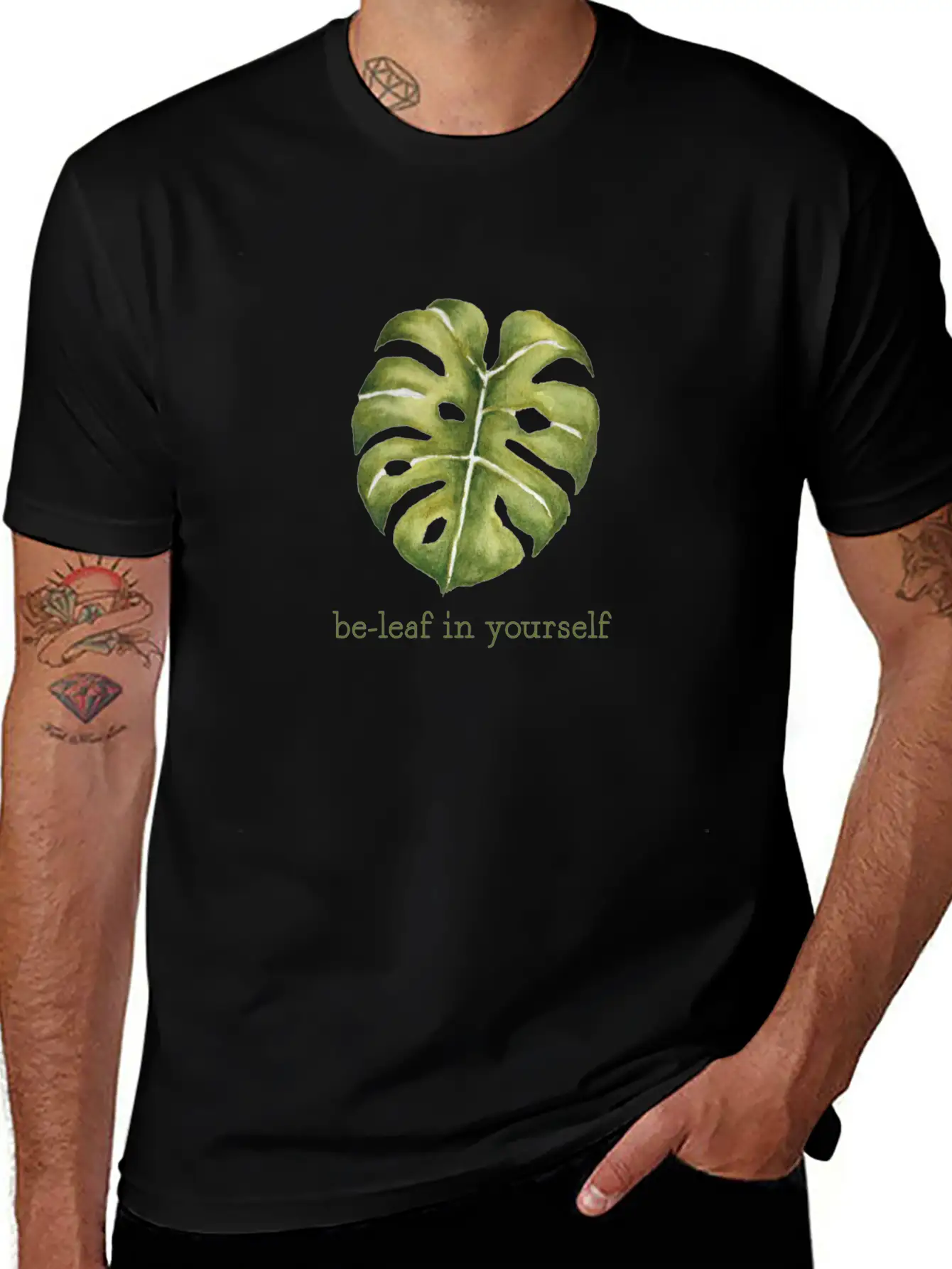 Be Leaf Monstera Unisex Casual T-Shirt – Clean Design For Daily Comfort