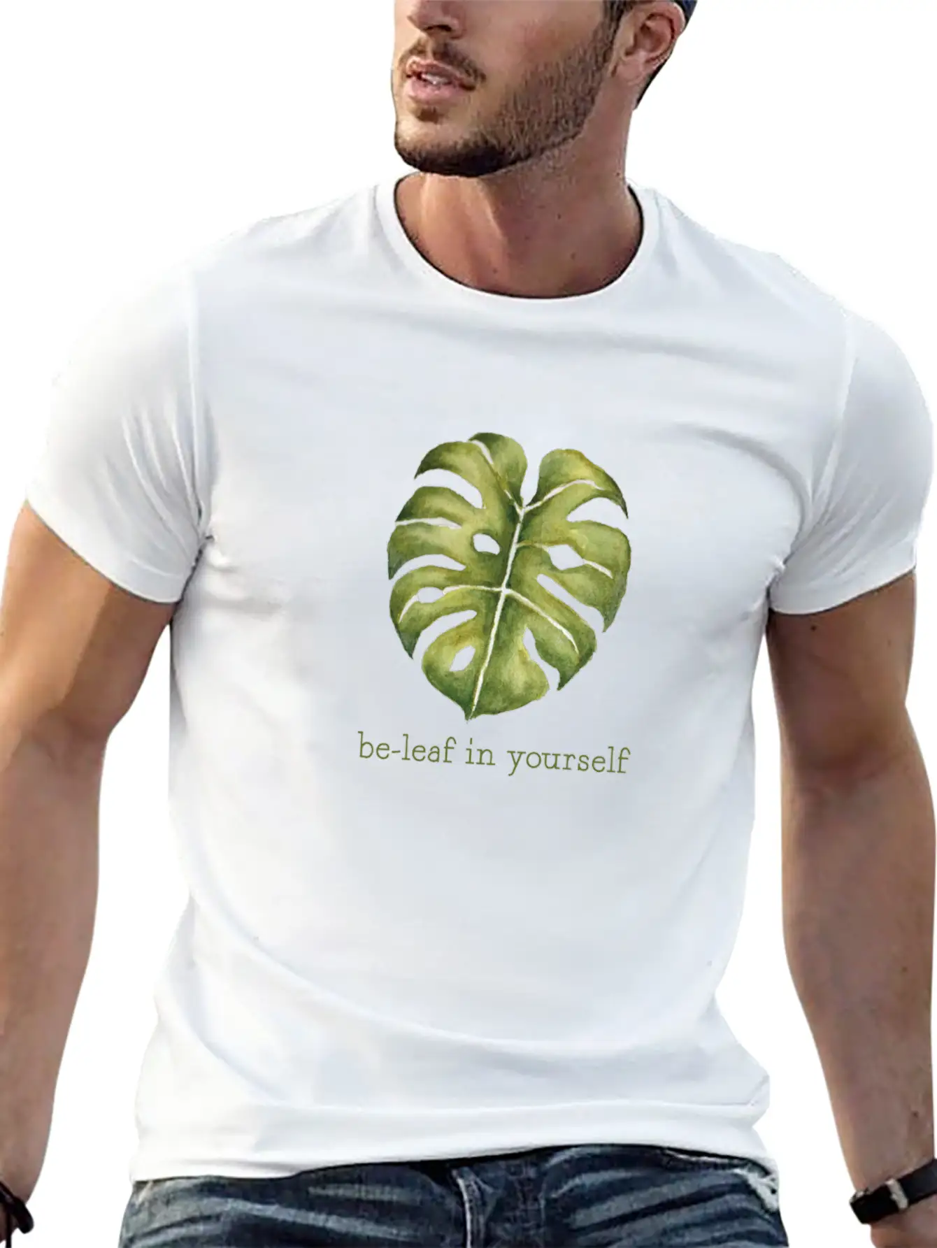 Be Leaf Monstera Unisex Casual T-Shirt – Clean Design For Daily Comfort