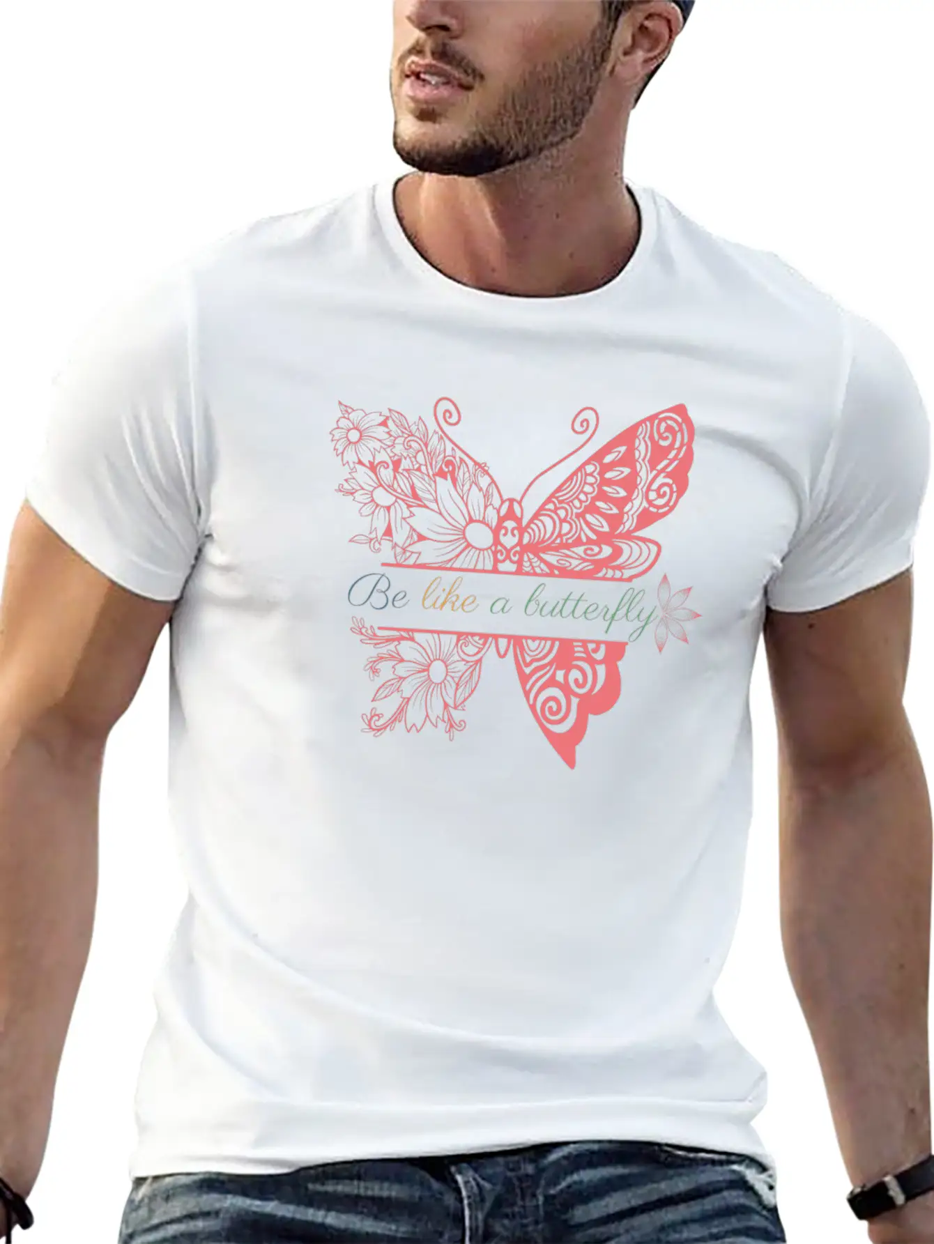 Be Like A Butterfly Unisex Casual T-Shirt – Clean Design For Daily Comfort