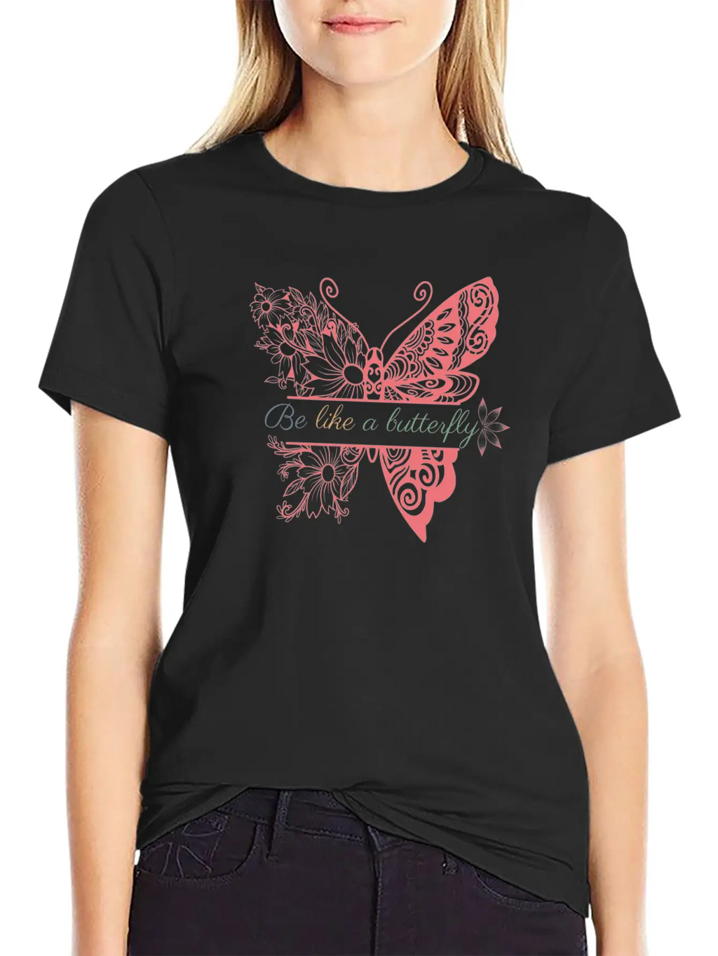 Be Like A Butterfly Unisex Casual T-Shirt – Clean Design For Daily Comfort