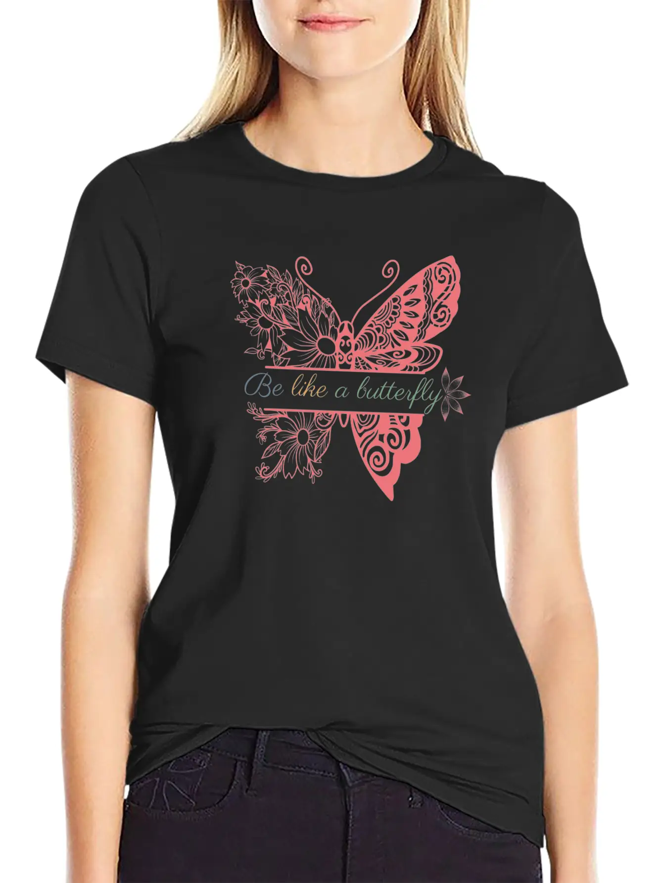 Be Like A Butterfly Unisex Casual T-Shirt – Clean Design For Daily Comfort