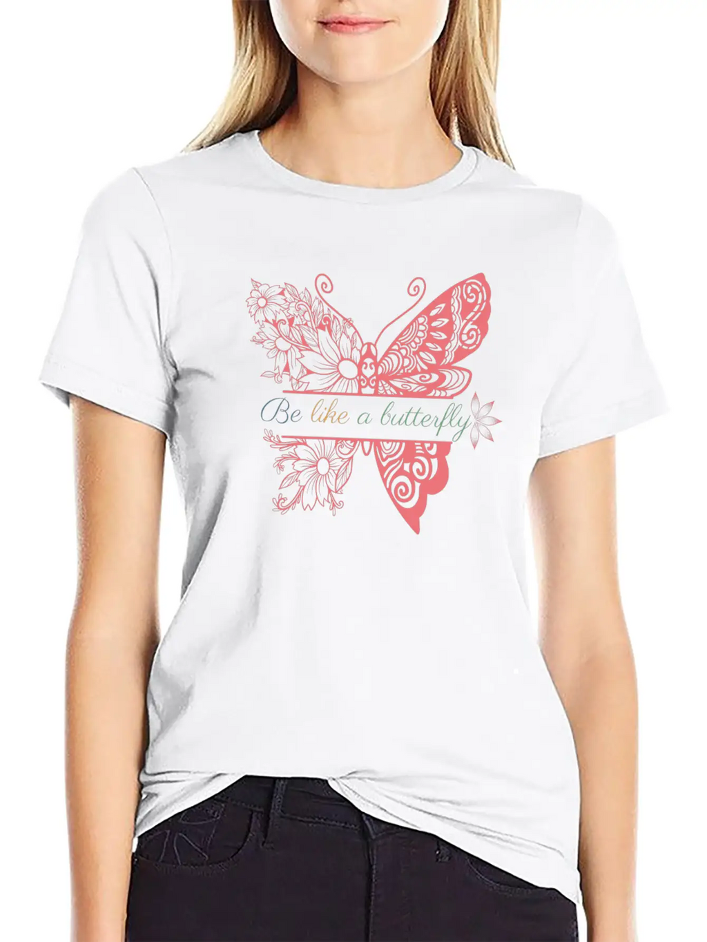 Be Like A Butterfly Unisex Casual T-Shirt – Clean Design For Daily Comfort