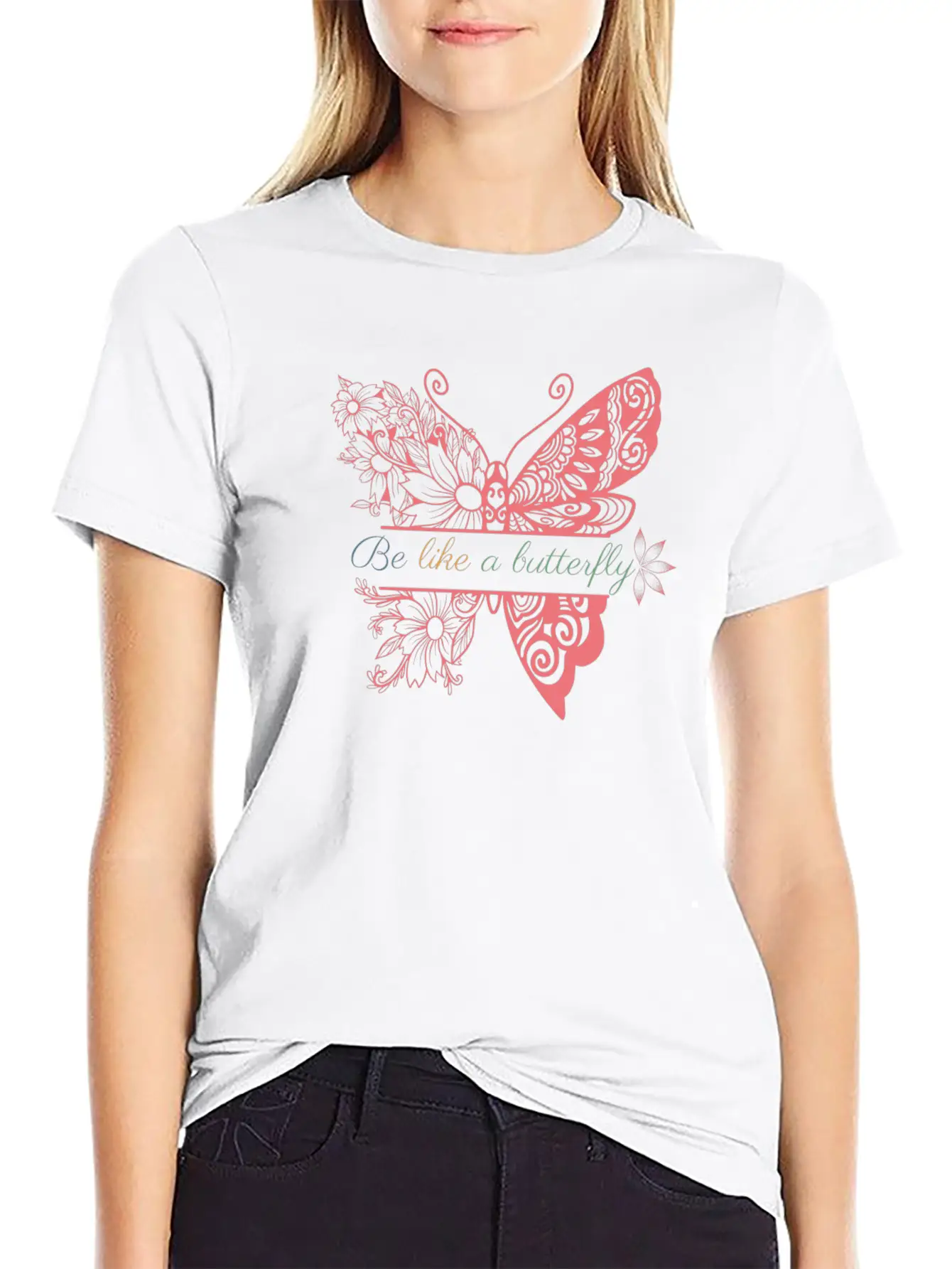Be Like A Butterfly Unisex Casual T-Shirt – Clean Design For Daily Comfort