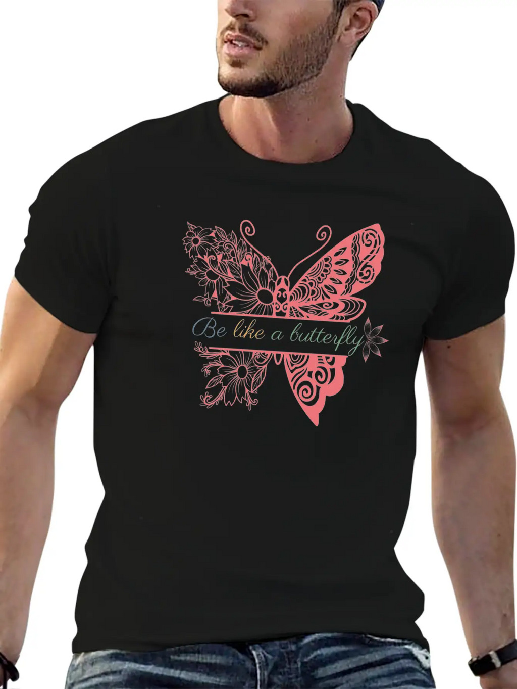 Be Like A Butterfly Unisex Casual T-Shirt – Clean Design For Daily Comfort