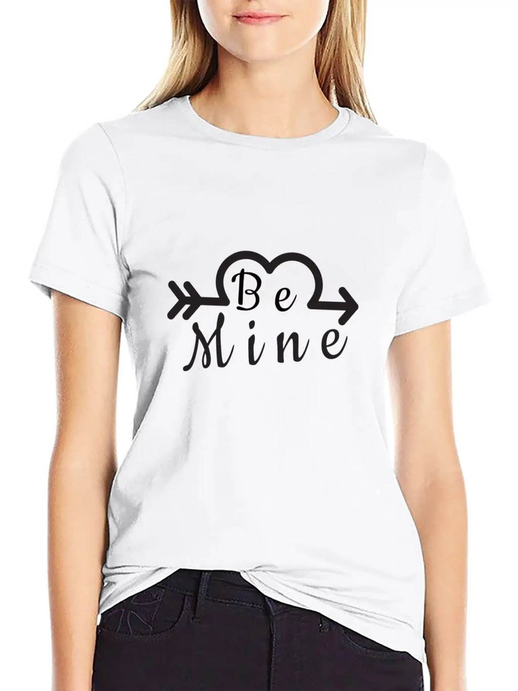 BE MINE With Arrow Essential Cotton Tee For Daily Outfits – Unisex Style