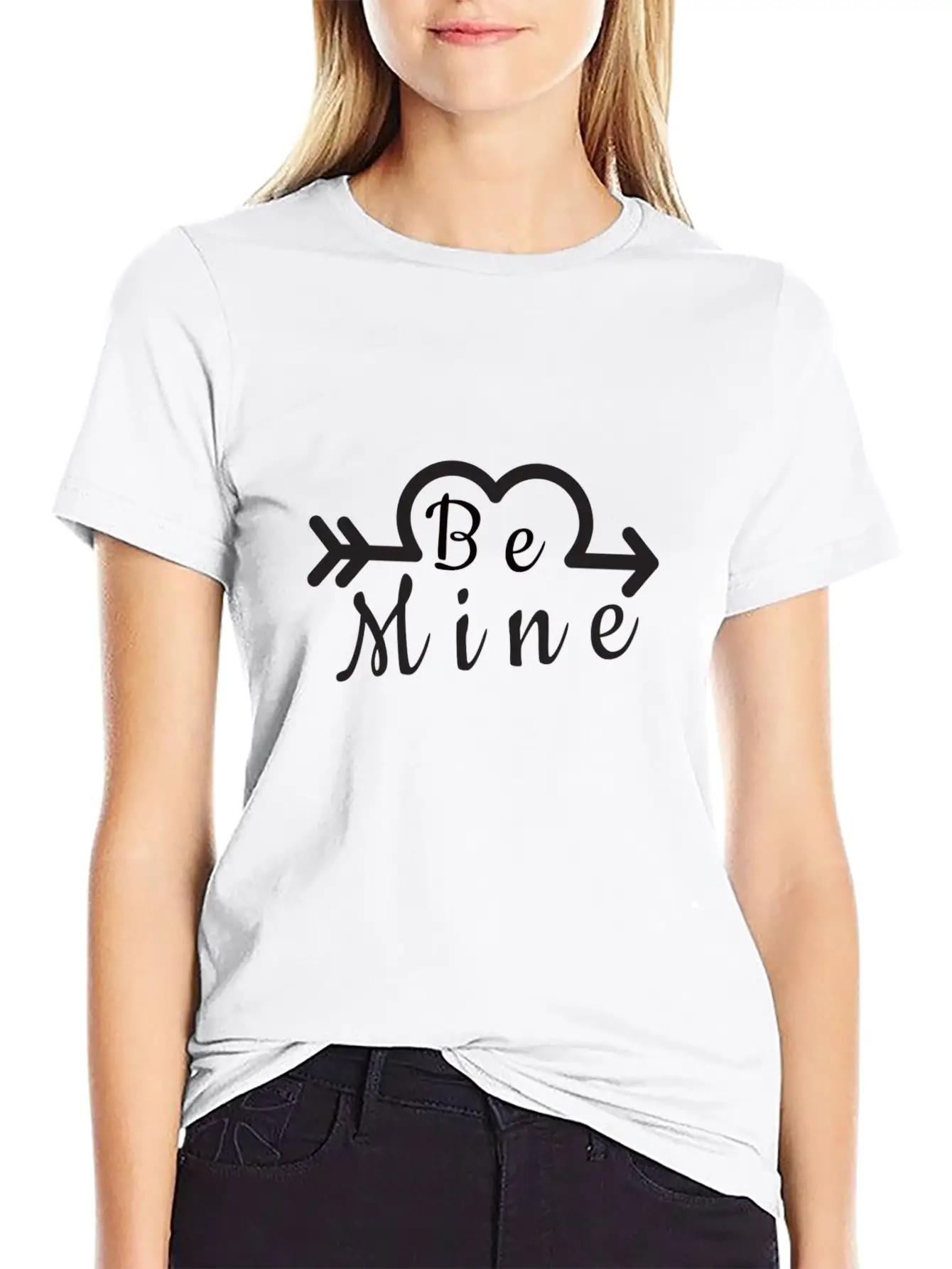 BE MINE With Arrow Essential Cotton Tee For Daily Outfits – Unisex Style