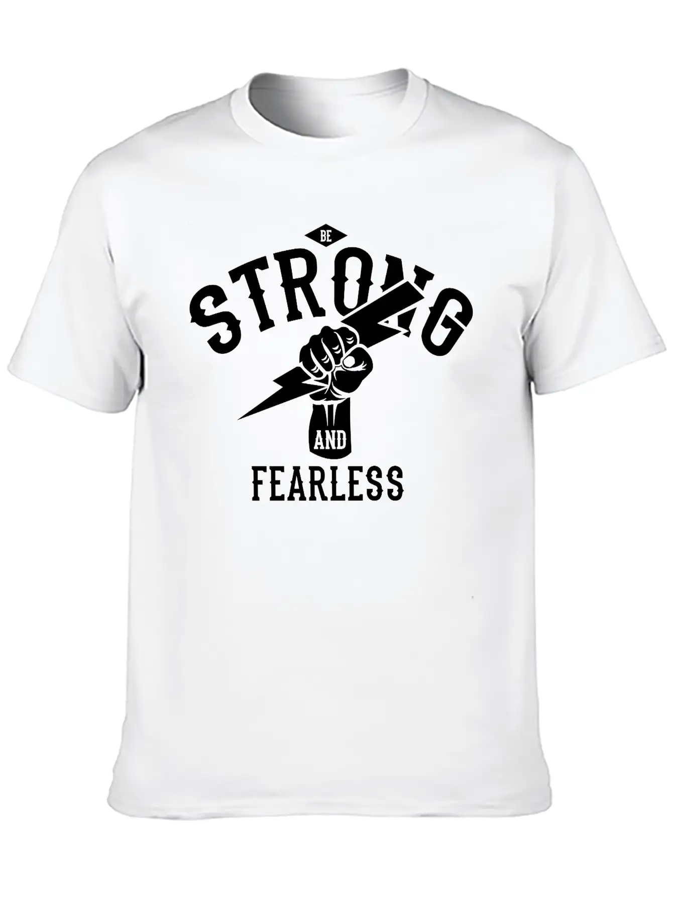 Be Strong And Fearless, Zeus Hand Unisex Casual T-Shirt – Clean Design For Daily Comfort