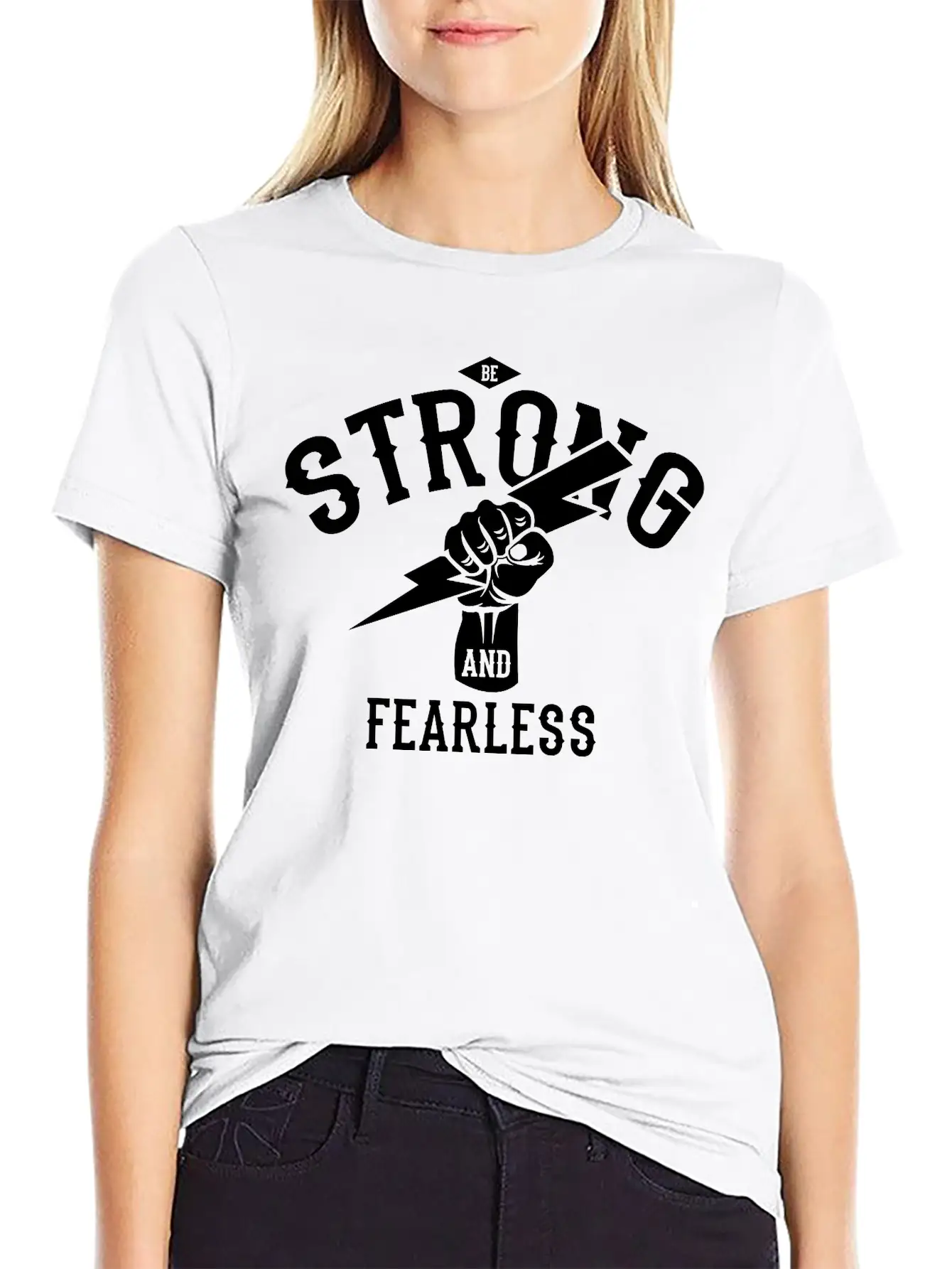 Be Strong And Fearless, Zeus Hand Unisex Casual T-Shirt – Clean Design For Daily Comfort