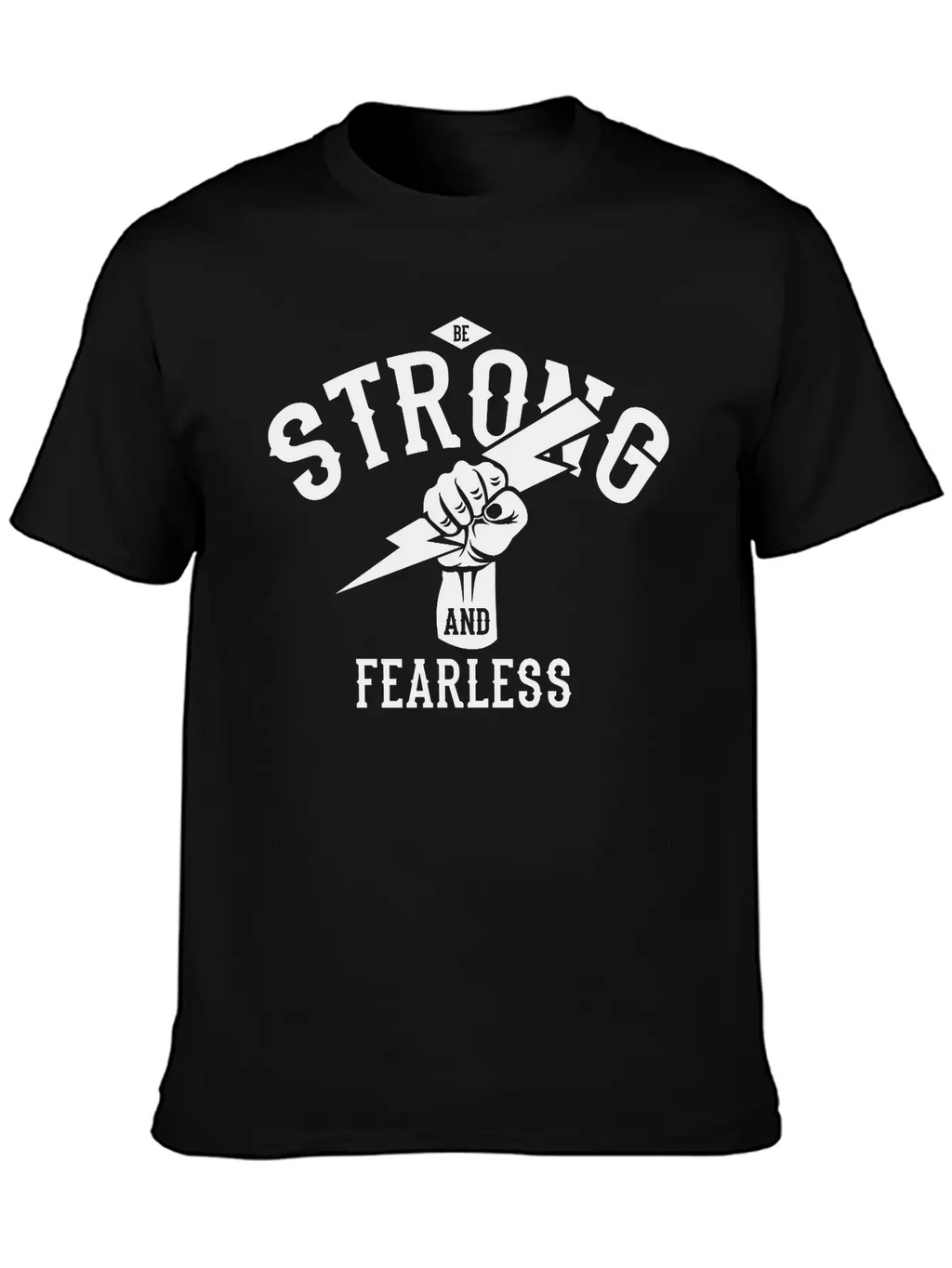 Be Strong And Fearless, Zeus Hand Unisex Casual T-Shirt – Clean Design For Daily Comfort