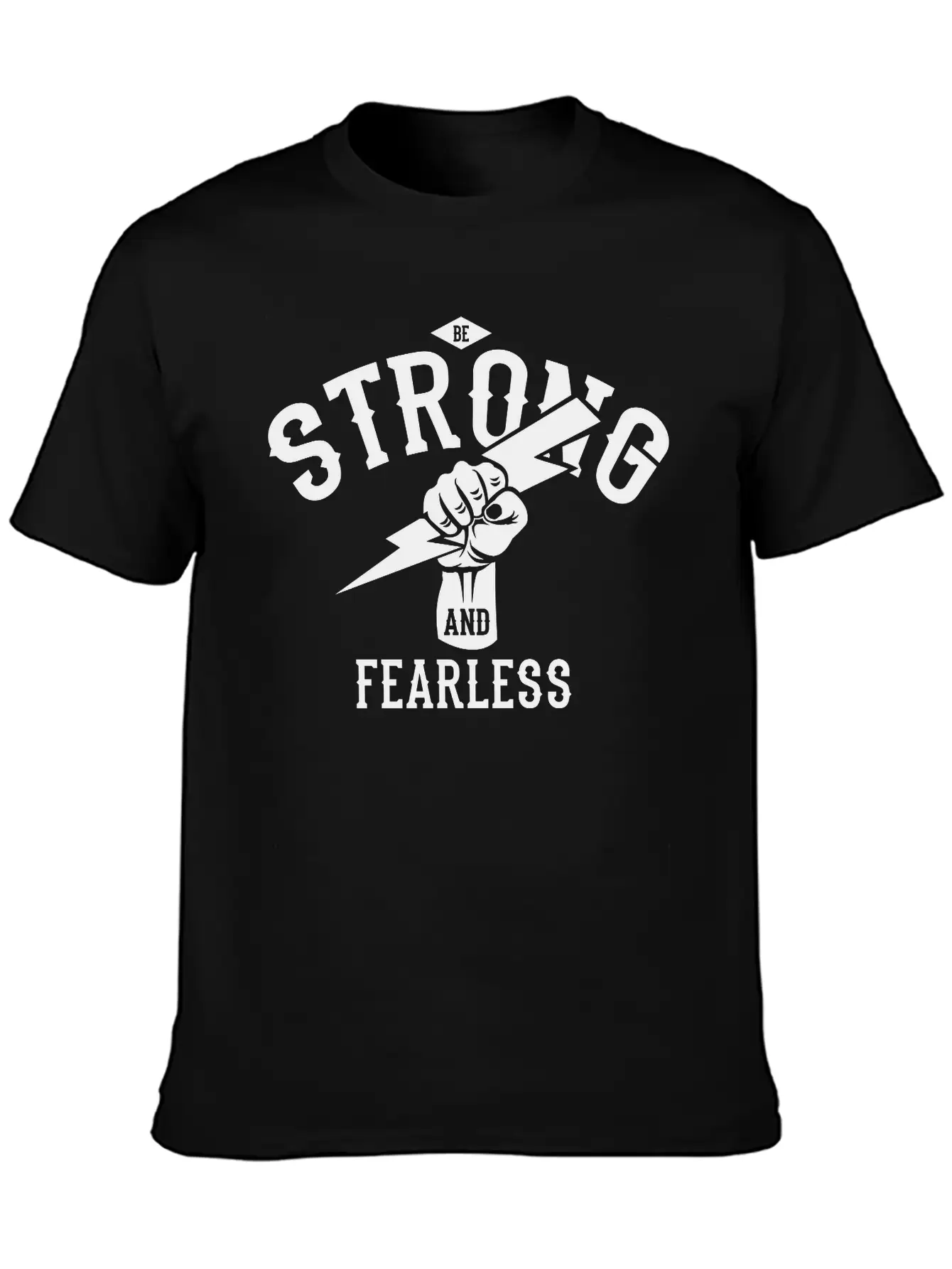 Be Strong And Fearless, Zeus Hand Unisex Casual T-Shirt – Clean Design For Daily Comfort