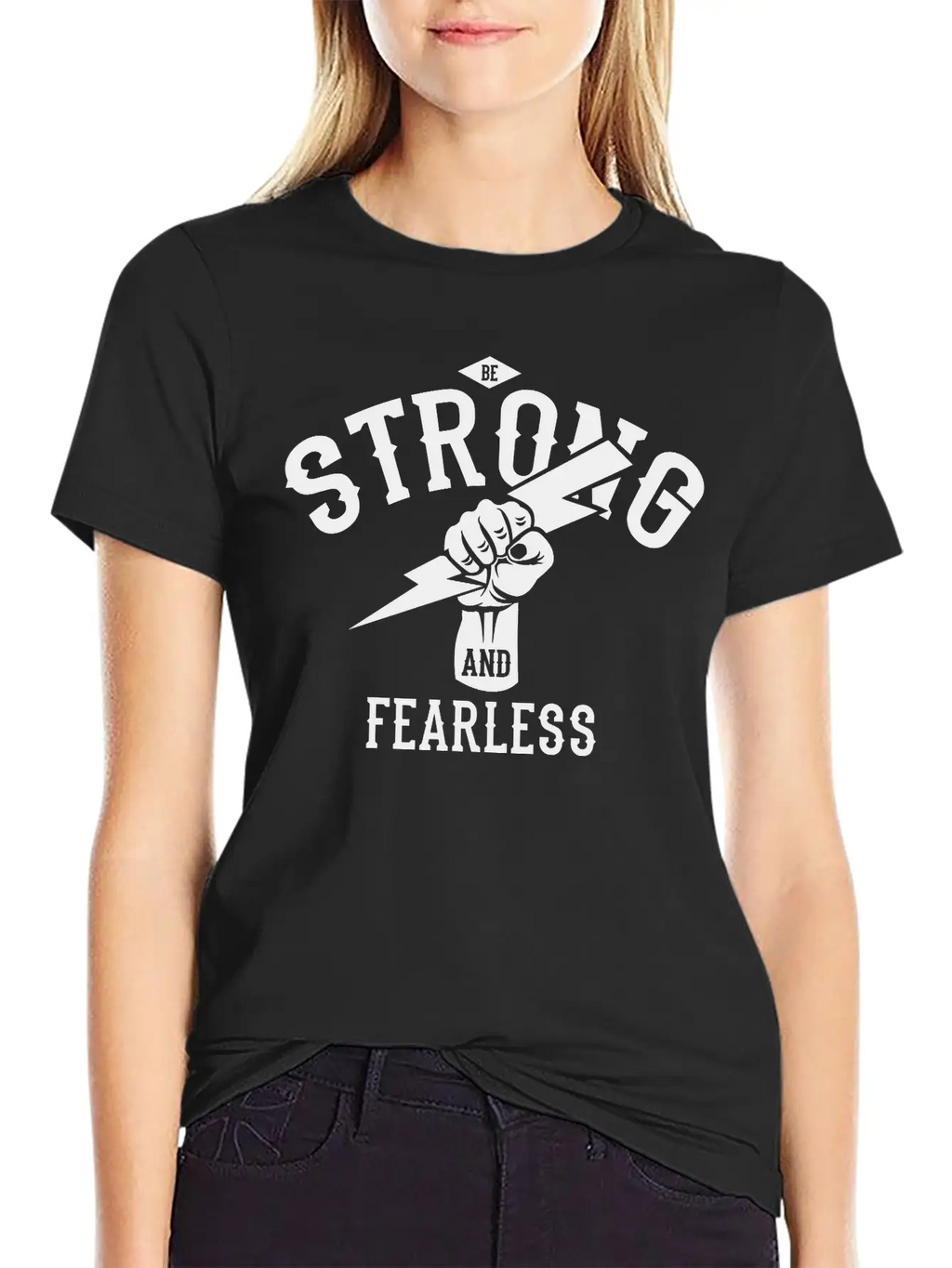 Be Strong And Fearless, Zeus Hand Unisex Casual T-Shirt – Clean Design For Daily Comfort
