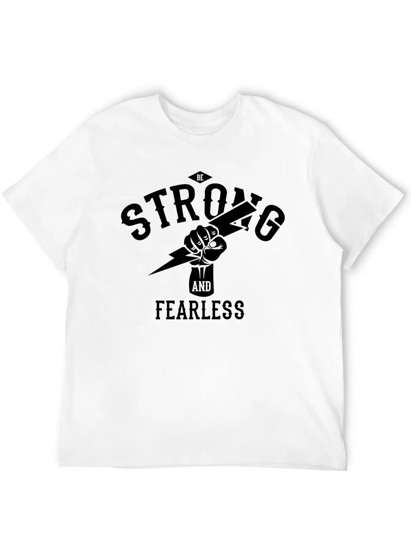 Be Strong And Fearless, Zeus Hand Unisex Casual T-Shirt – Clean Design For Daily Comfort