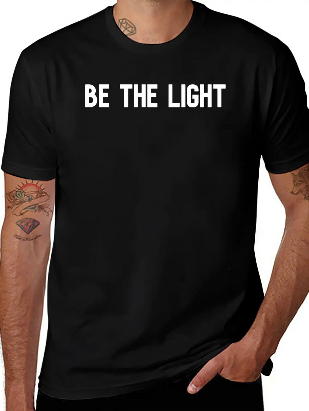 Be The Light Unisex Short Sleeve Soft Cotton T-Shirt – Casual Everyday Wear