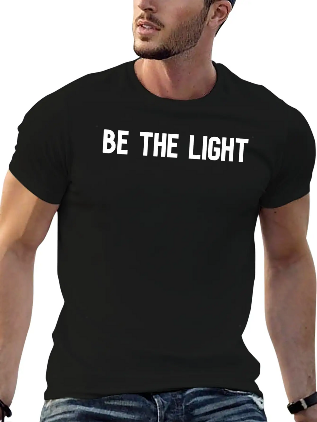 Be The Light Unisex Short Sleeve Soft Cotton T-Shirt – Casual Everyday Wear