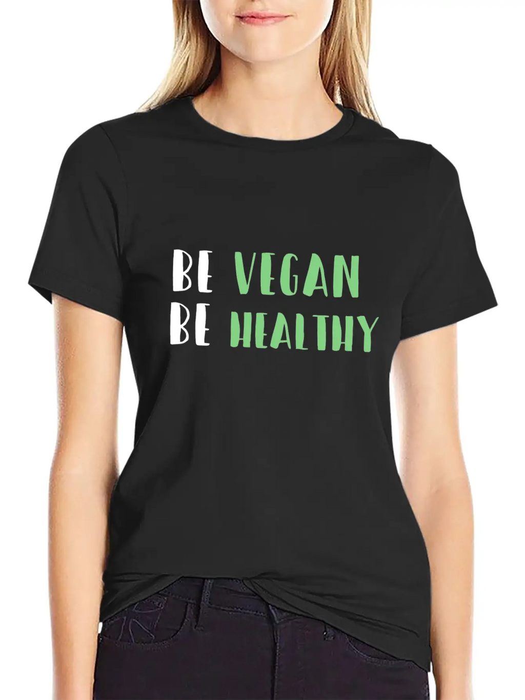 Be Vegan Be Healthy Essential Cotton Tee For Daily Outfits – Unisex Style