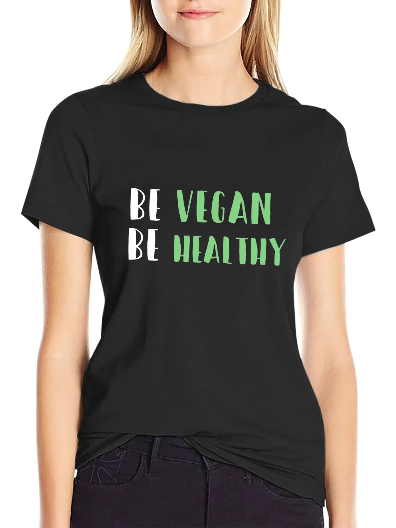 Be Vegan Be Healthy Essential Cotton Tee For Daily Outfits – Unisex Style