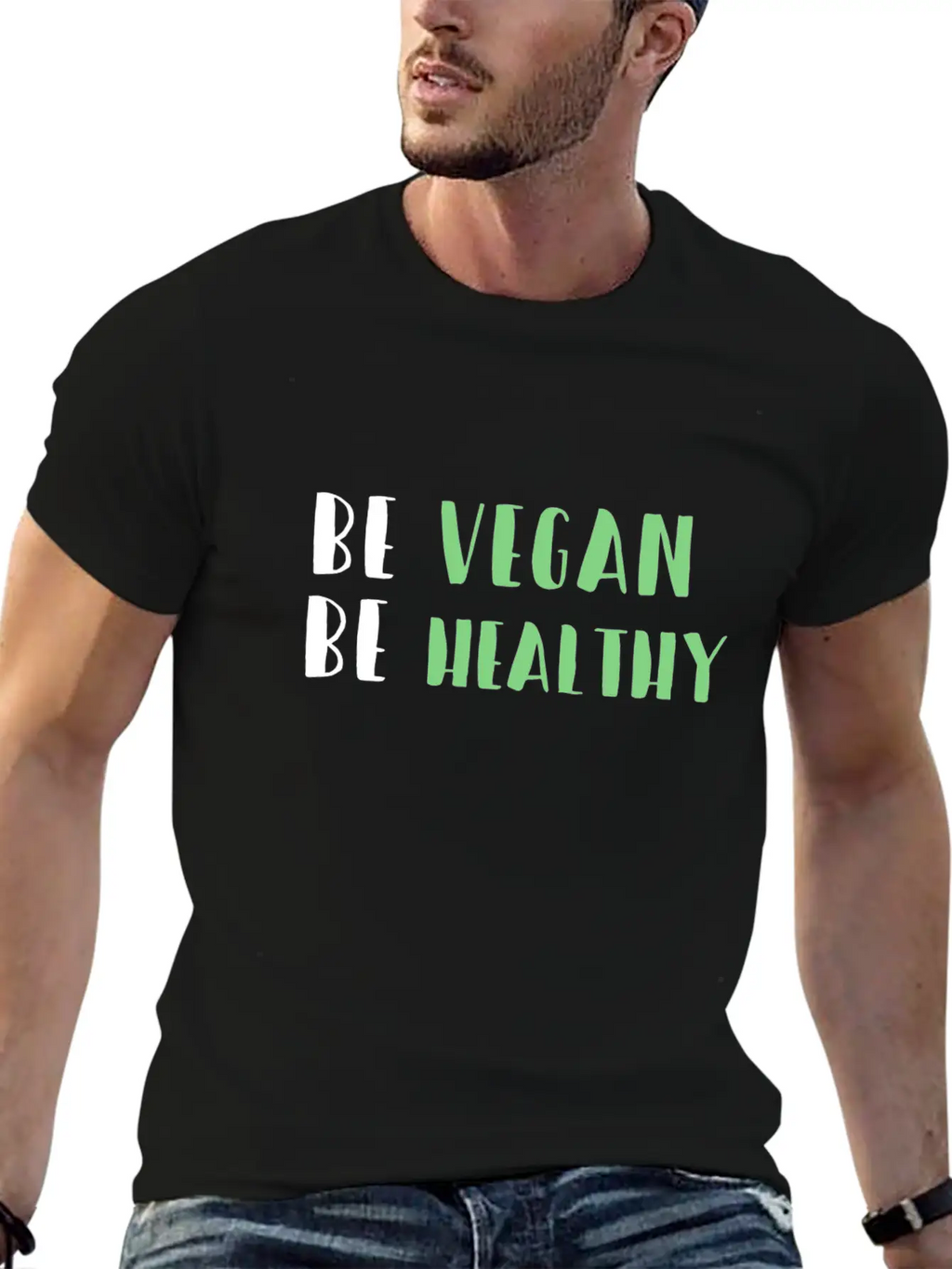 Be Vegan Be Healthy Essential Cotton Tee For Daily Outfits – Unisex Style