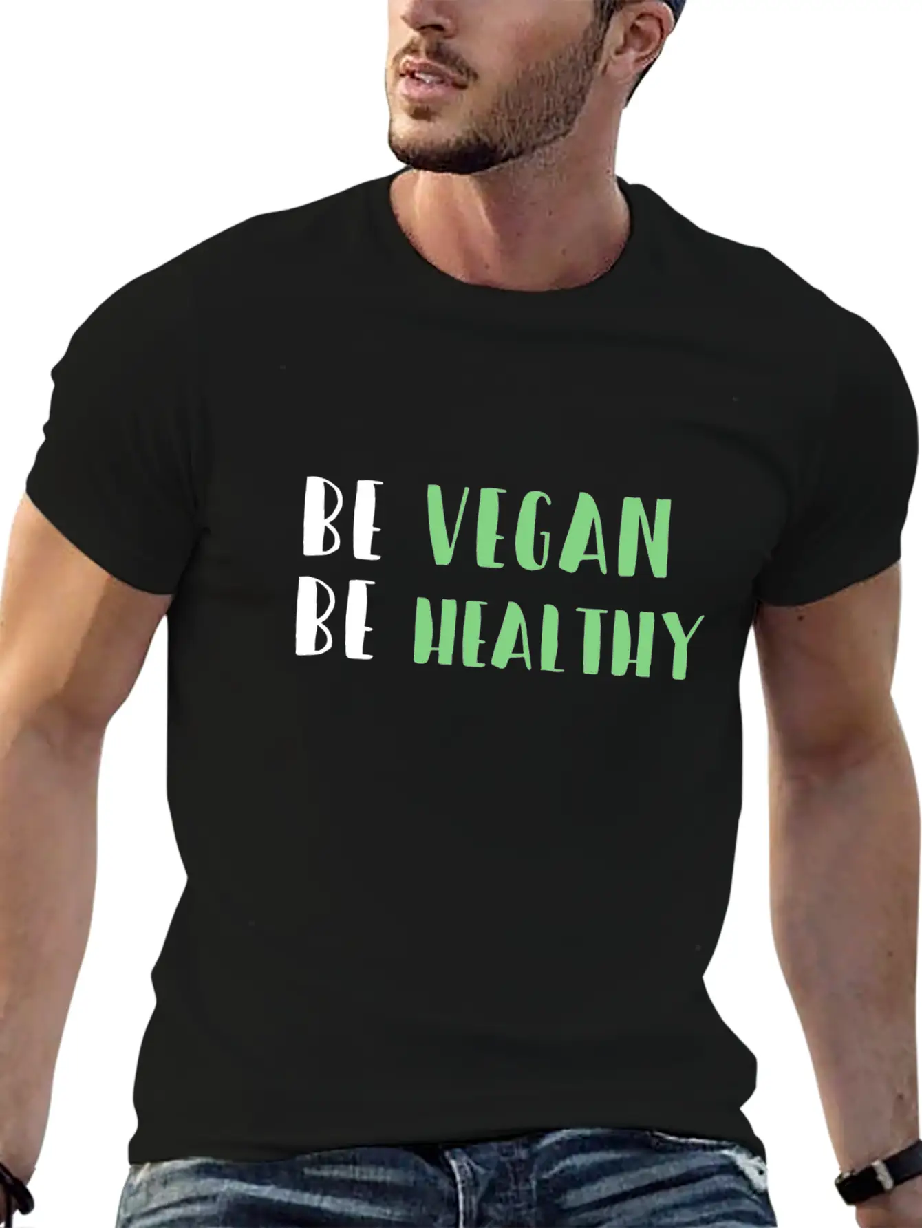 Be Vegan Be Healthy Essential Cotton Tee For Daily Outfits – Unisex Style