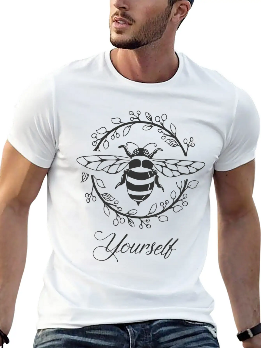 Be Yourself Bees Inspirational Stylish Everyday T-Shirt – Unisex Basic Cotton Tee