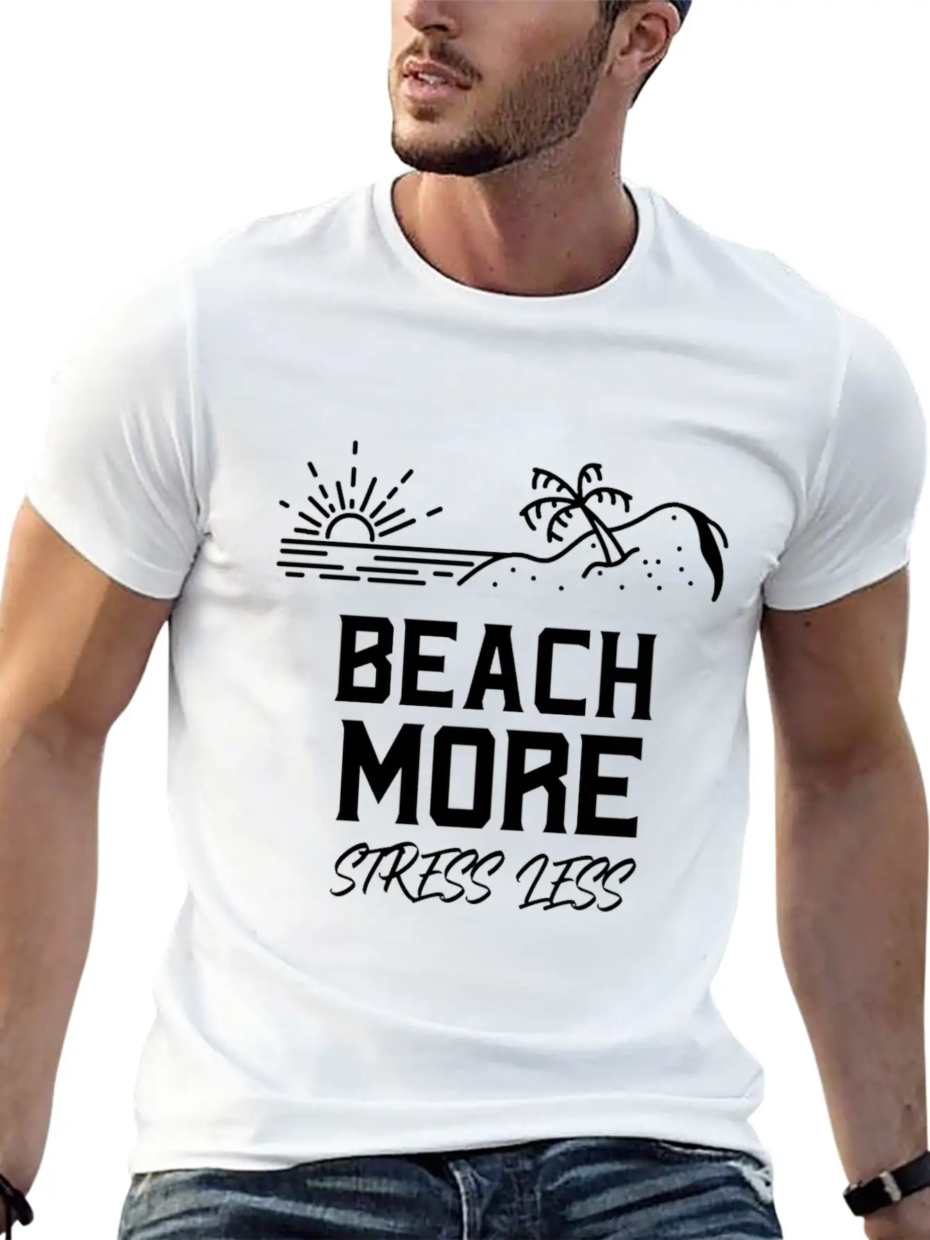 Beach Ti-shirt Unisex Short Sleeve Soft Cotton T-Shirt – Casual Everyday Wear