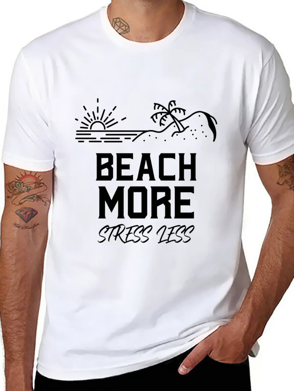 Beach Ti-shirt Unisex Short Sleeve Soft Cotton T-Shirt – Casual Everyday Wear