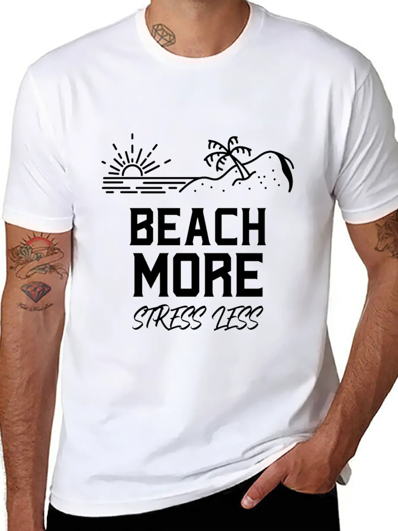 Beach Ti-shirt Unisex Short Sleeve Soft Cotton T-Shirt – Casual Everyday Wear