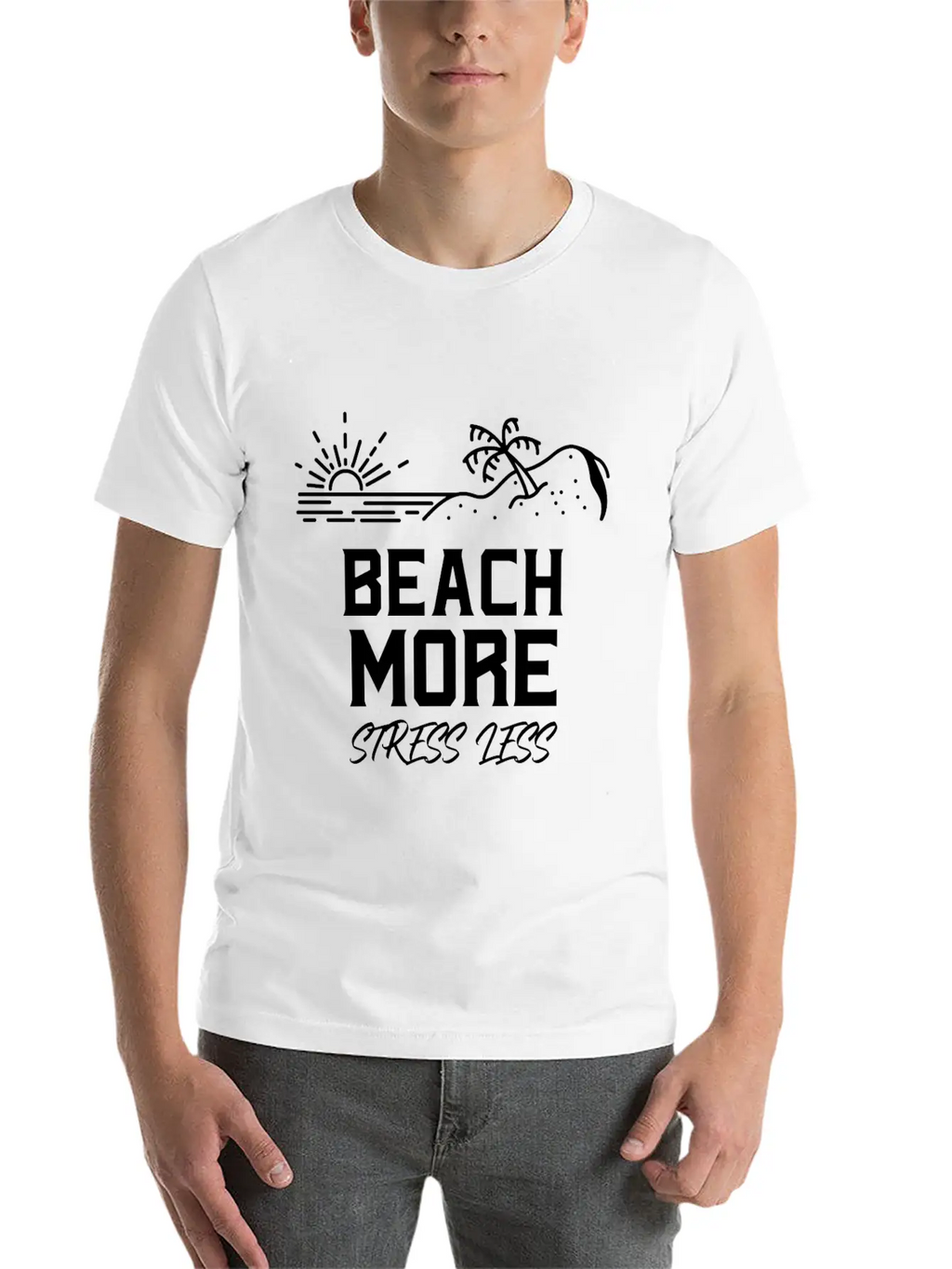 Beach Ti-shirt Unisex Short Sleeve Soft Cotton T-Shirt – Casual Everyday Wear