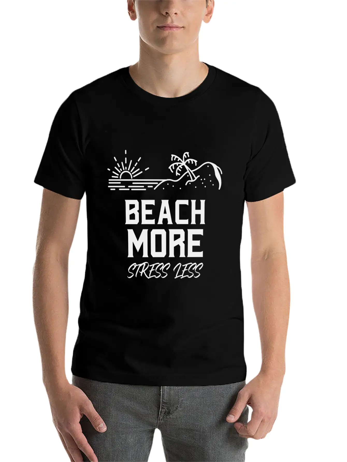 Beach Ti-shirt Unisex Short Sleeve Soft Cotton T-Shirt – Casual Everyday Wear