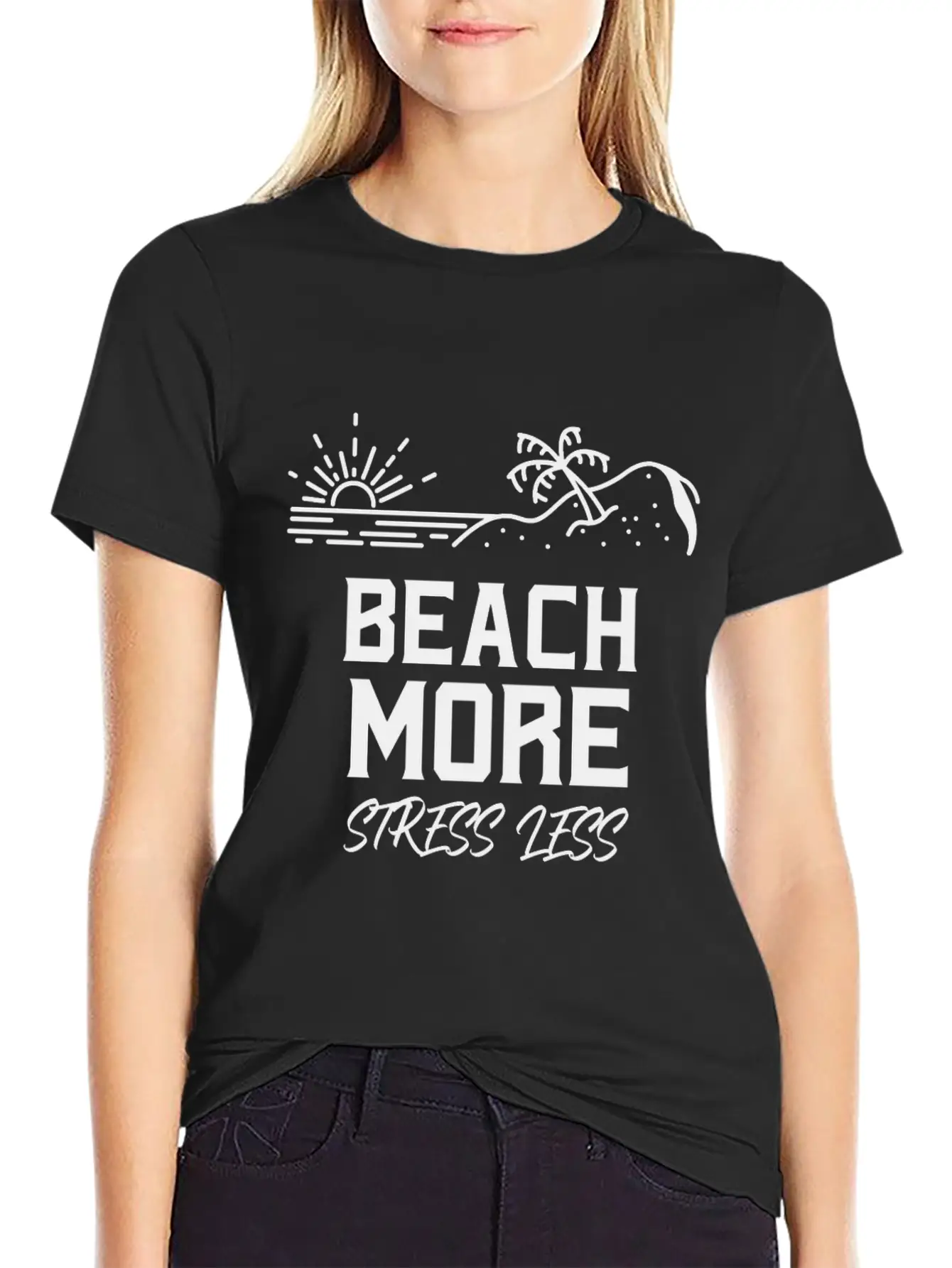 Beach Ti-shirt Unisex Short Sleeve Soft Cotton T-Shirt – Casual Everyday Wear