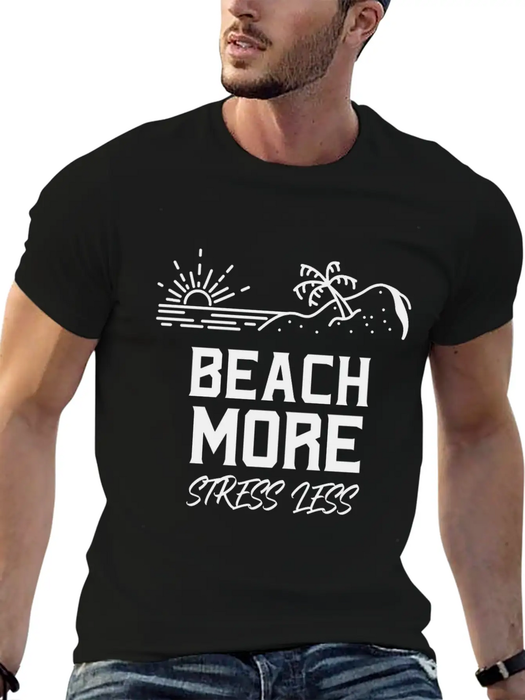 Beach Ti-shirt Unisex Short Sleeve Soft Cotton T-Shirt – Casual Everyday Wear