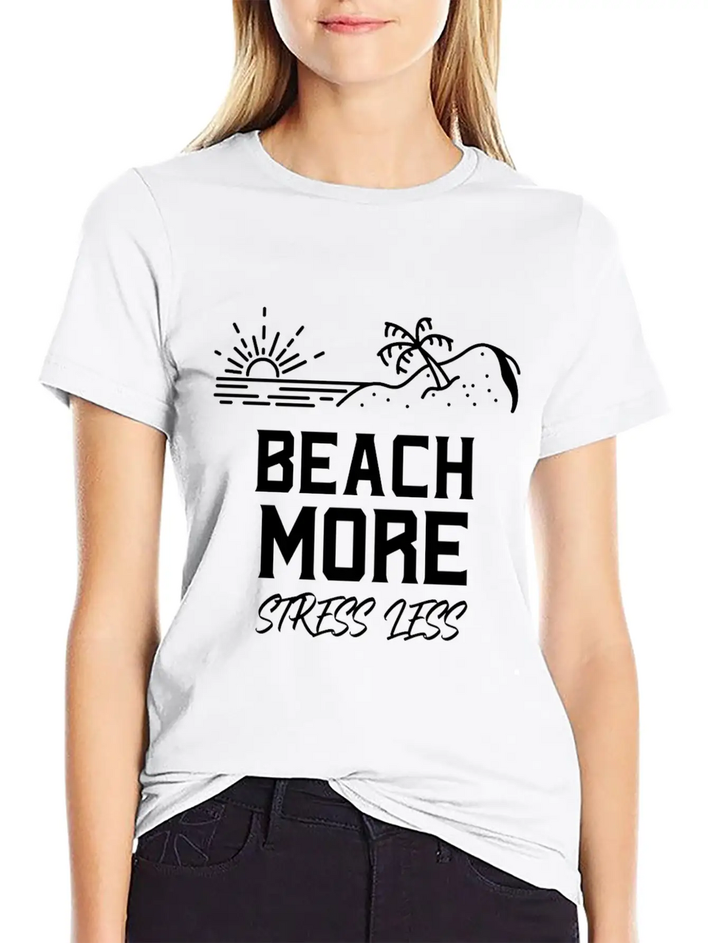Beach Ti-shirt Unisex Short Sleeve Soft Cotton T-Shirt – Casual Everyday Wear