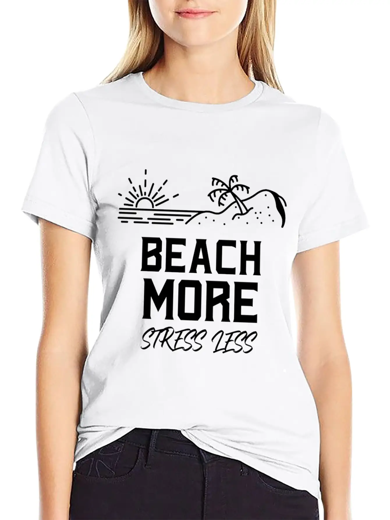 Beach Ti-shirt Unisex Short Sleeve Soft Cotton T-Shirt – Casual Everyday Wear