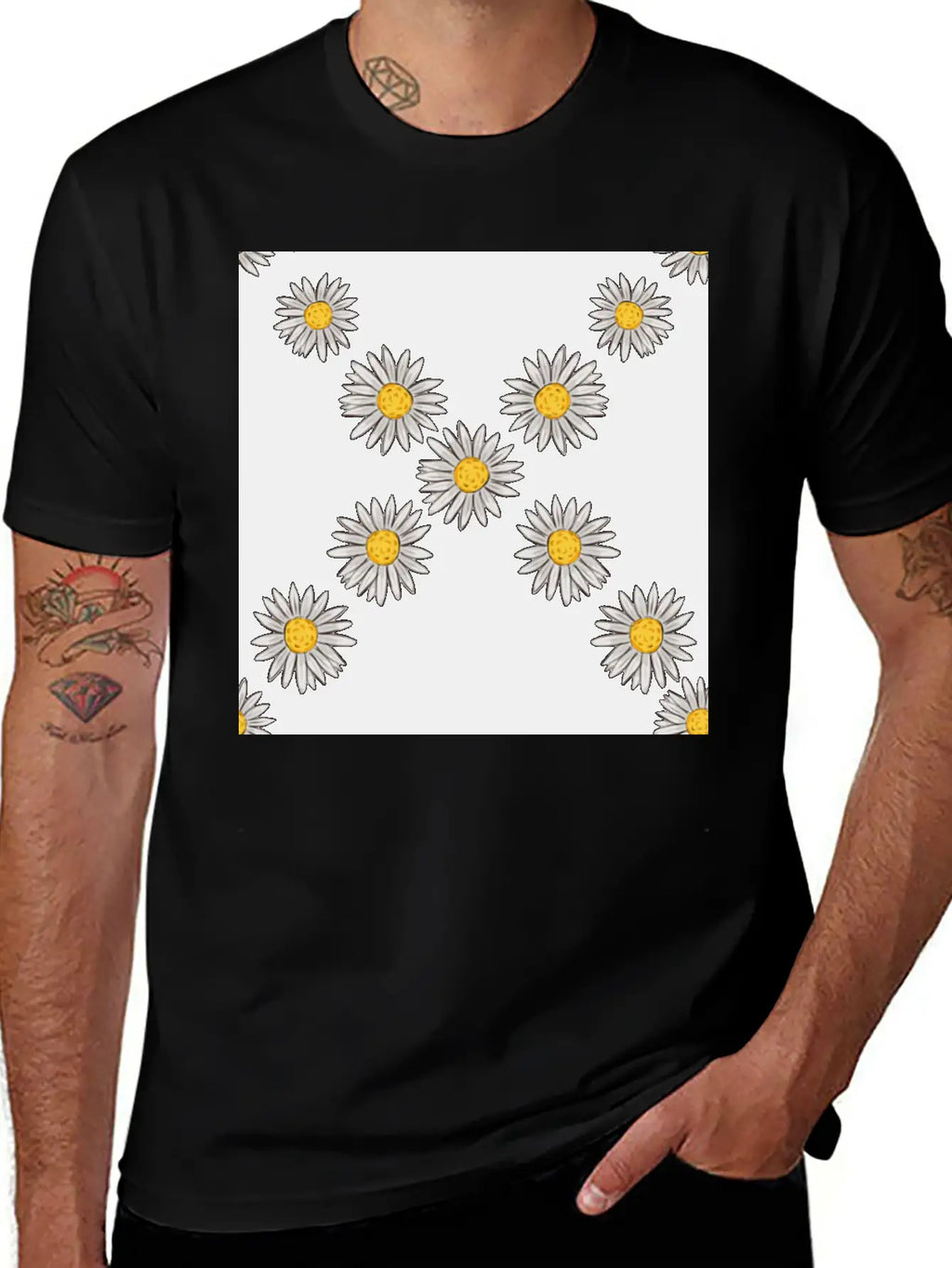 Beachy Daisies Neck Gator Daisy Unisex Casual T-Shirt – Clean Design For Daily Comfort