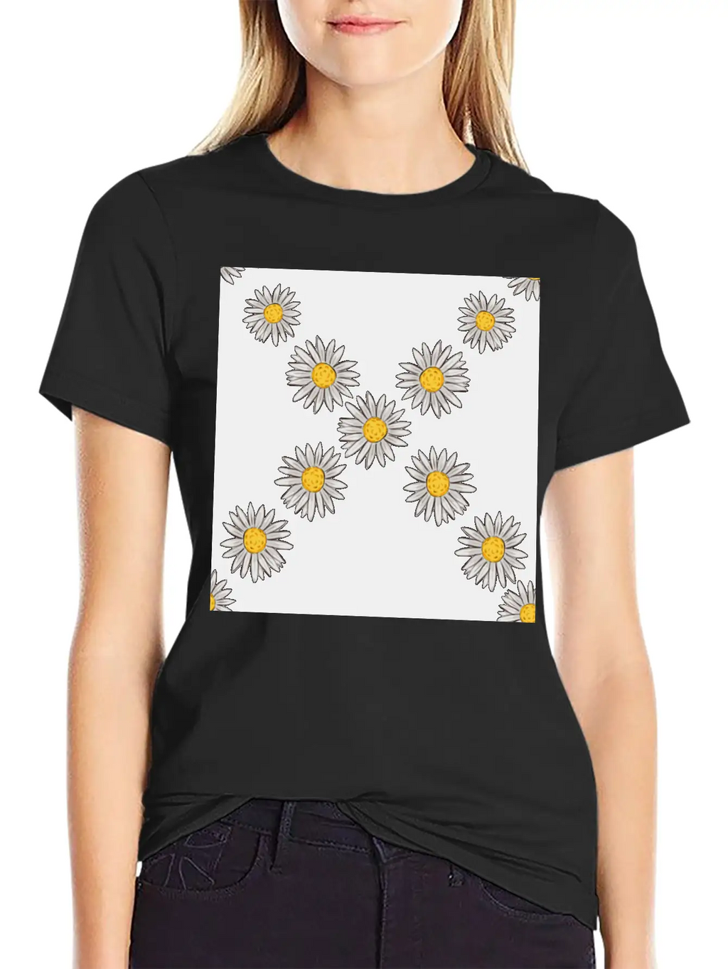 Beachy Daisies Neck Gator Daisy Unisex Casual T-Shirt – Clean Design For Daily Comfort