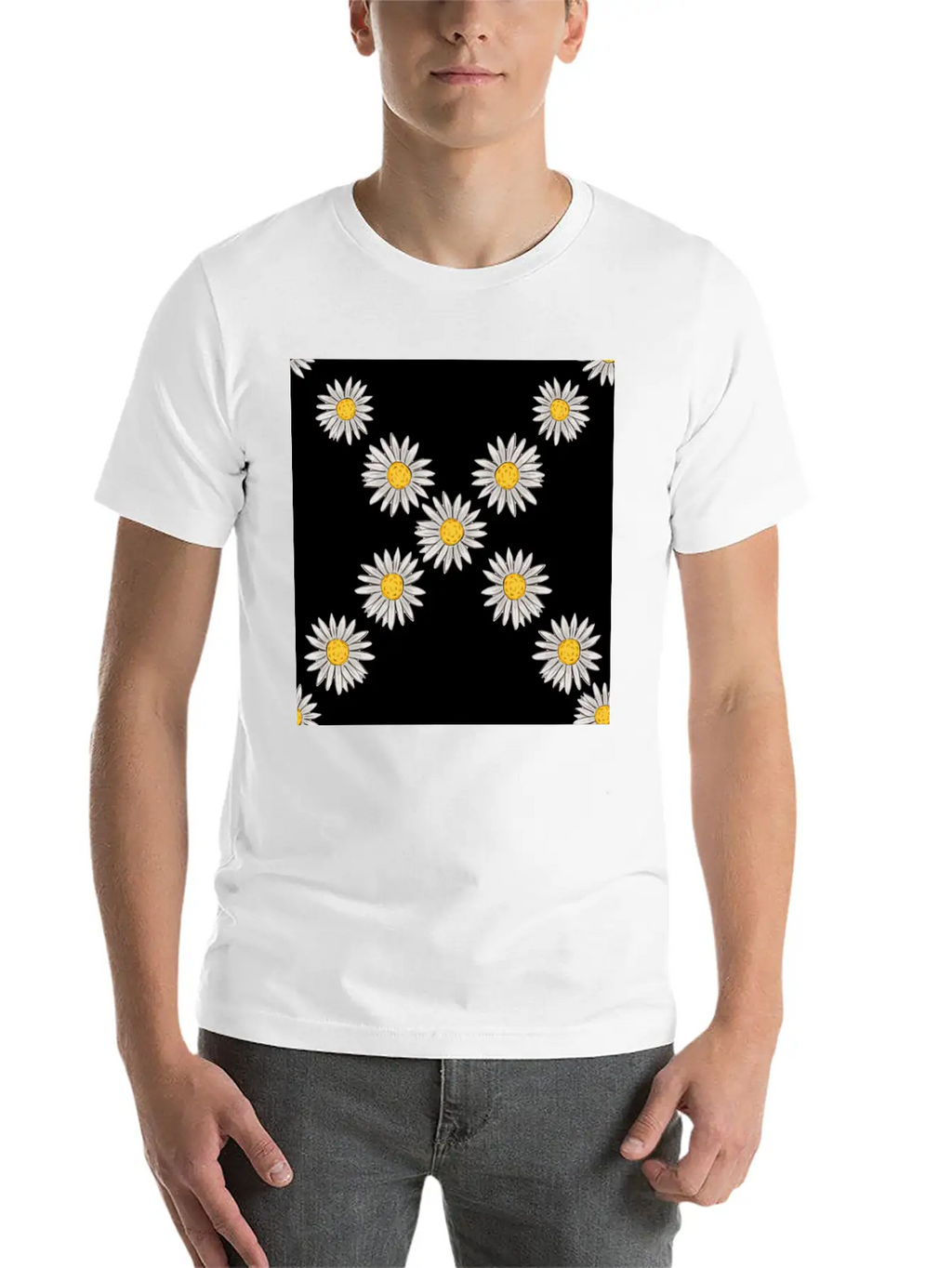 Beachy Daisies Neck Gator Daisy Unisex Casual T-Shirt – Clean Design For Daily Comfort