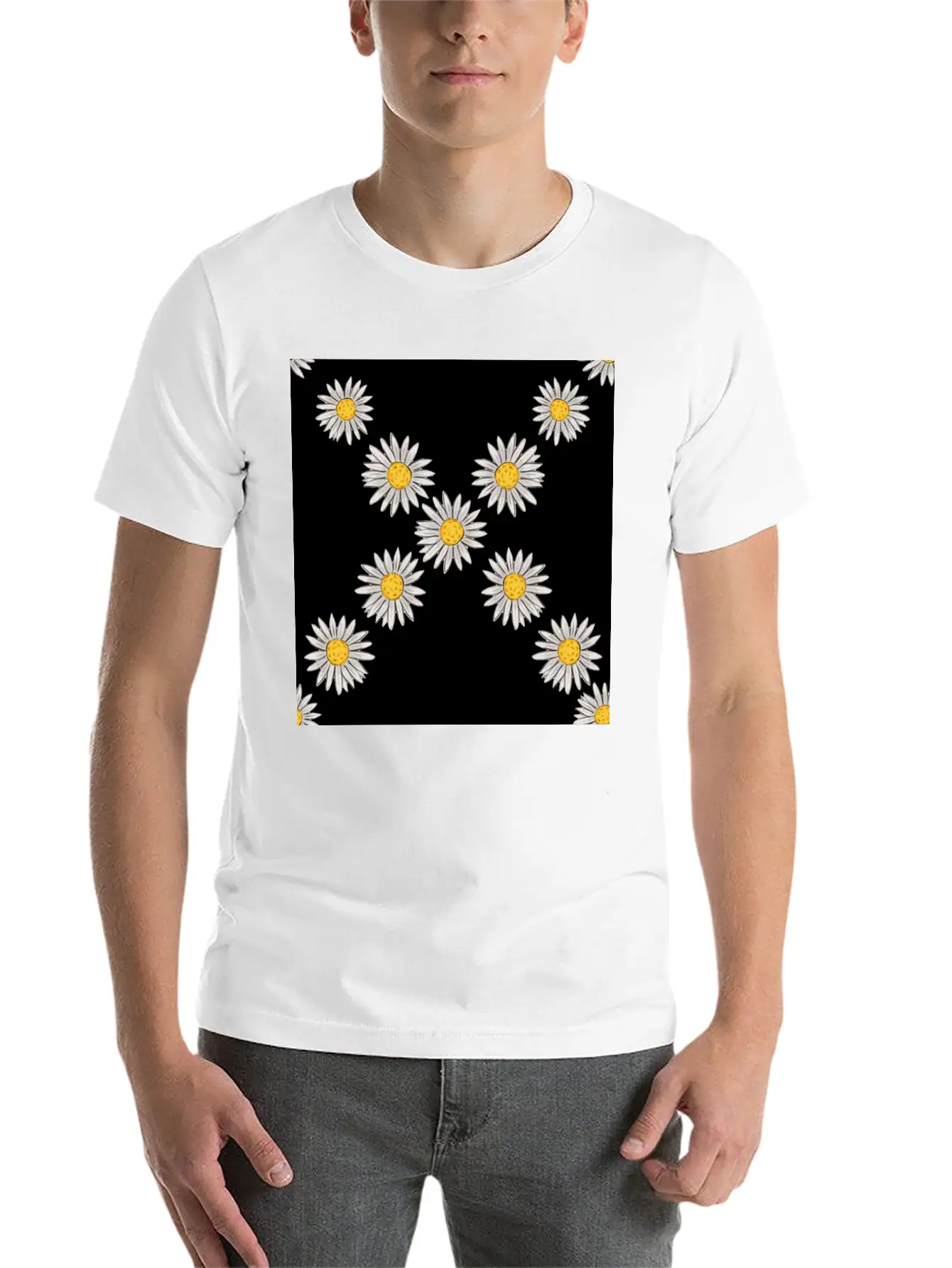 Beachy Daisies Neck Gator Daisy Unisex Casual T-Shirt – Clean Design For Daily Comfort
