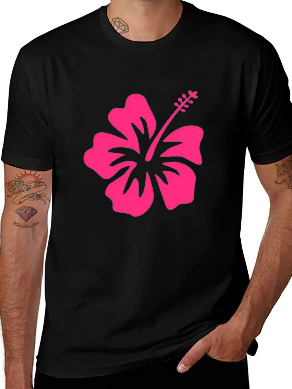 Beachy Hibiscus Vibez Casual Graphic T-Shirt – Simple And Comfortable Daily Wear