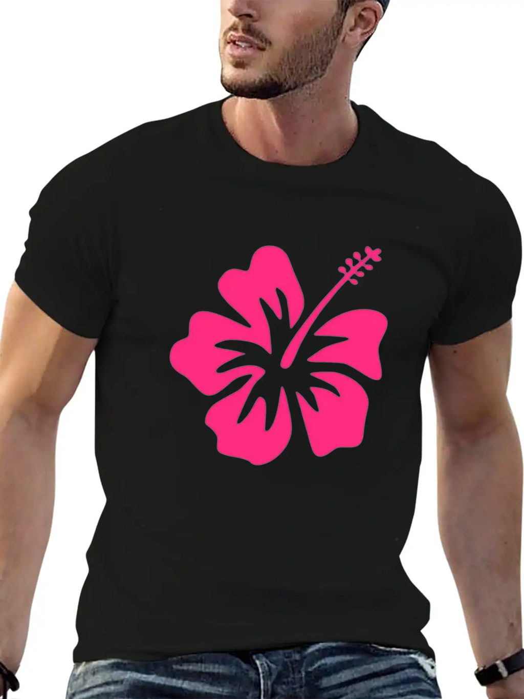 Beachy Hibiscus Vibez Casual Graphic T-Shirt – Simple And Comfortable Daily Wear