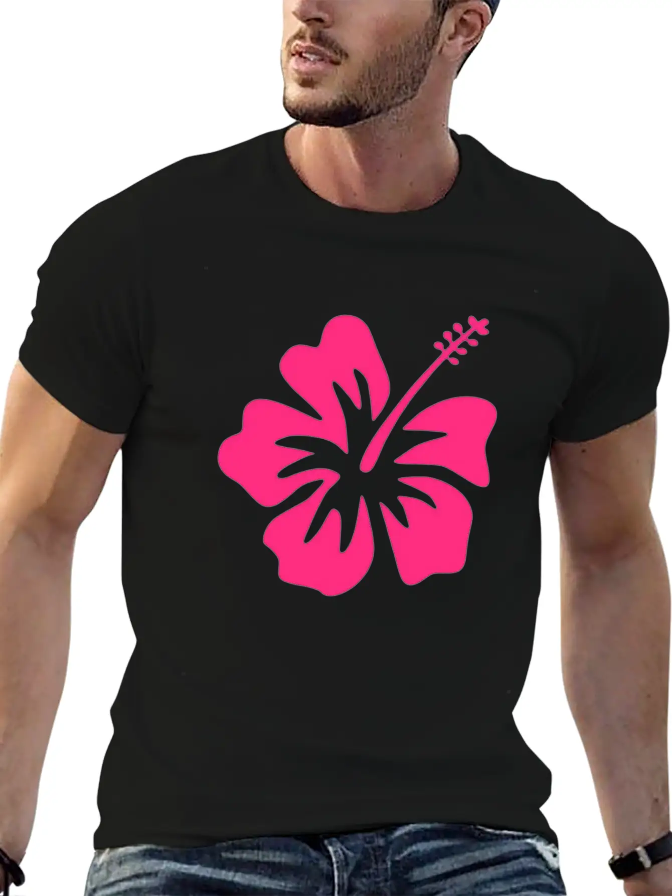 Beachy Hibiscus Vibez Casual Graphic T-Shirt – Simple And Comfortable Daily Wear