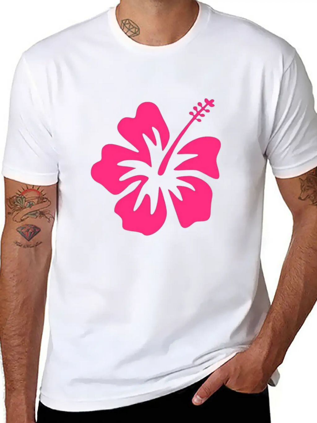 Beachy Hibiscus Vibez Casual Graphic T-Shirt – Simple And Comfortable Daily Wear