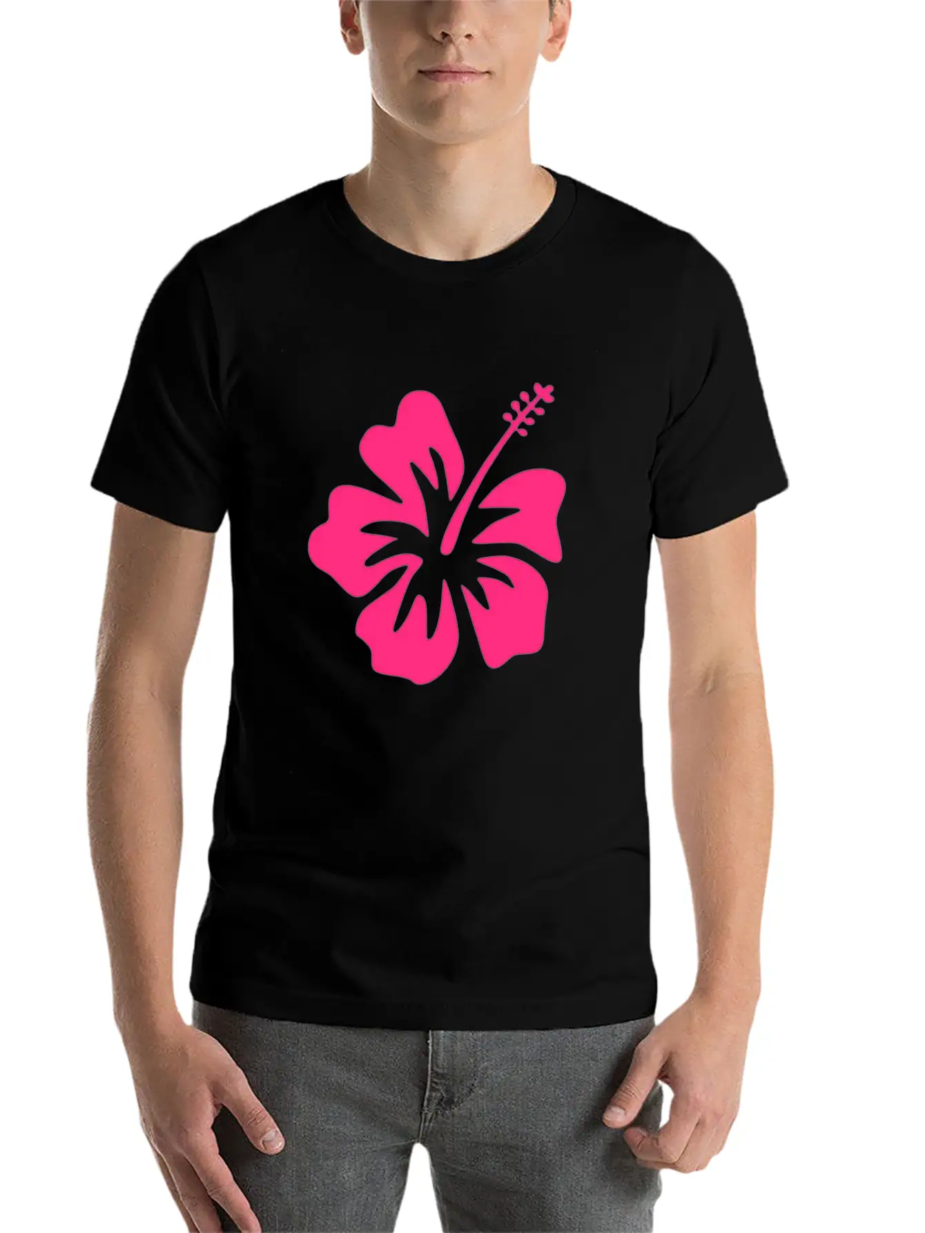 Beachy Hibiscus Vibez Casual Graphic T-Shirt – Simple And Comfortable Daily Wear