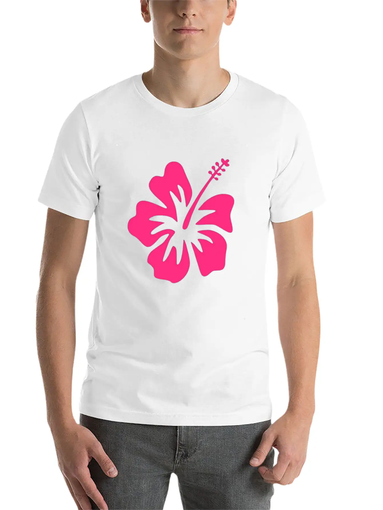 Beachy Hibiscus Vibez Casual Graphic T-Shirt – Simple And Comfortable Daily Wear