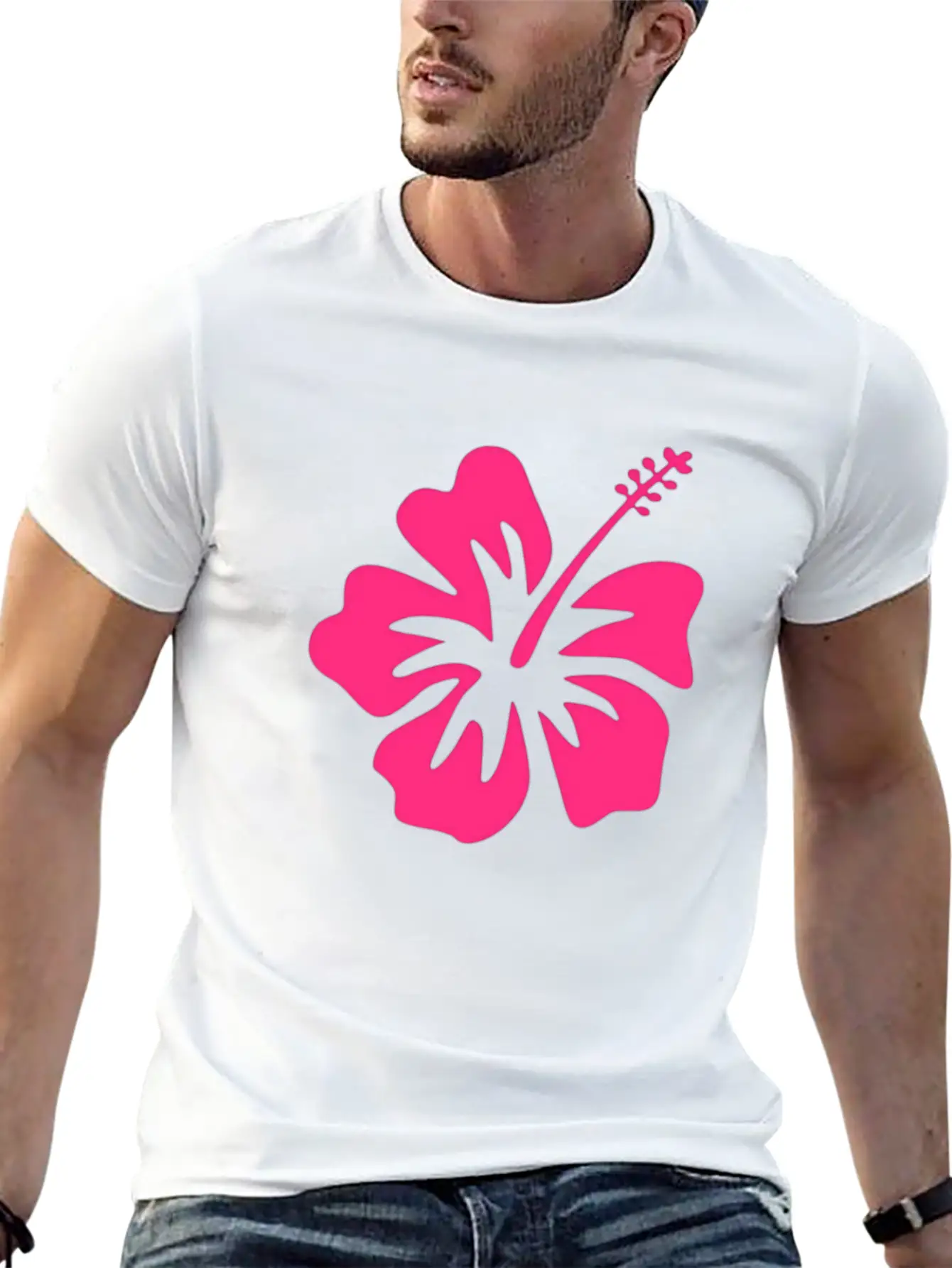 Beachy Hibiscus Vibez Casual Graphic T-Shirt – Simple And Comfortable Daily Wear